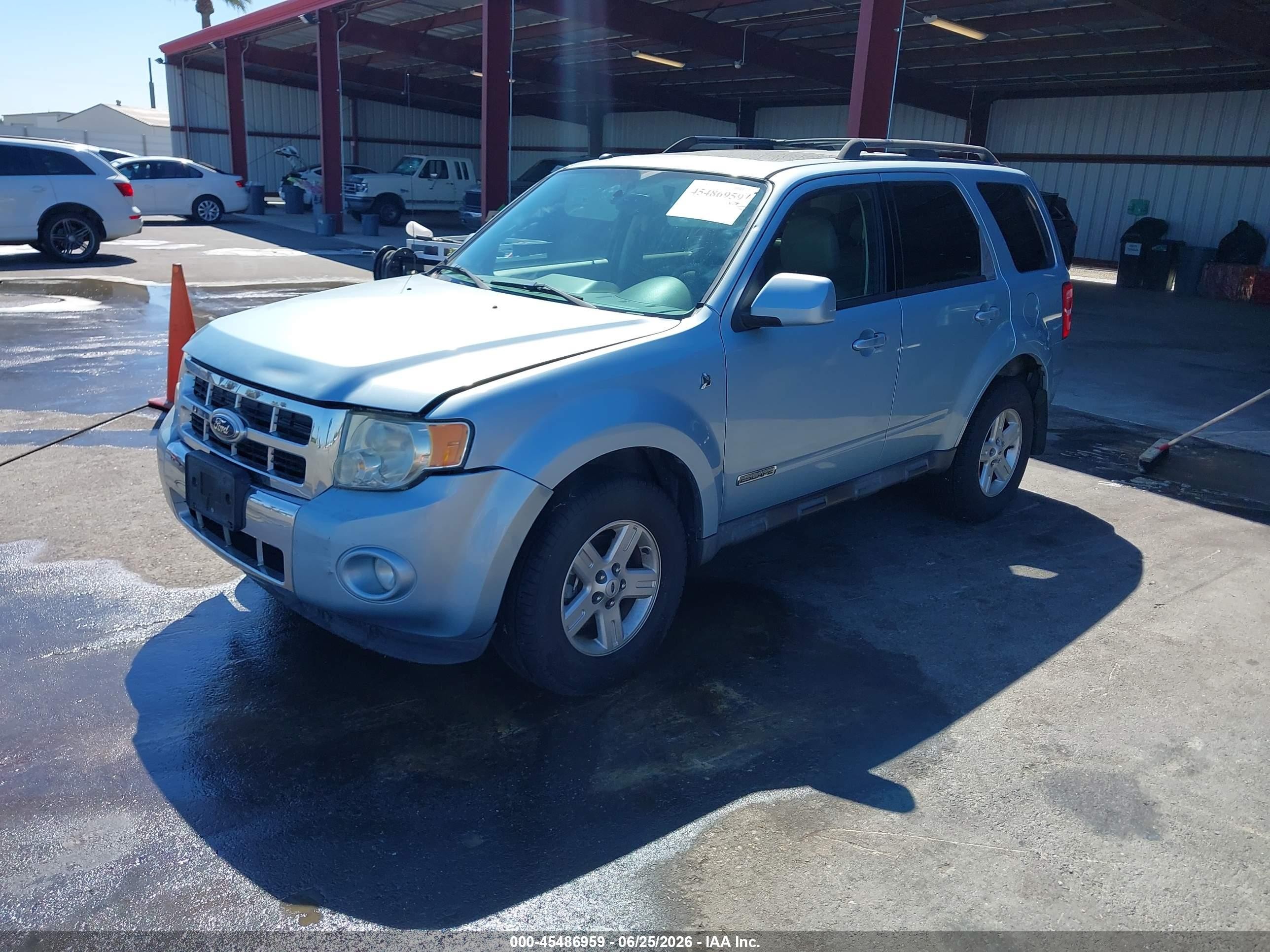 2008 Ford Escape Hybrid   Blue vin: 1FMCU49H48KB66597