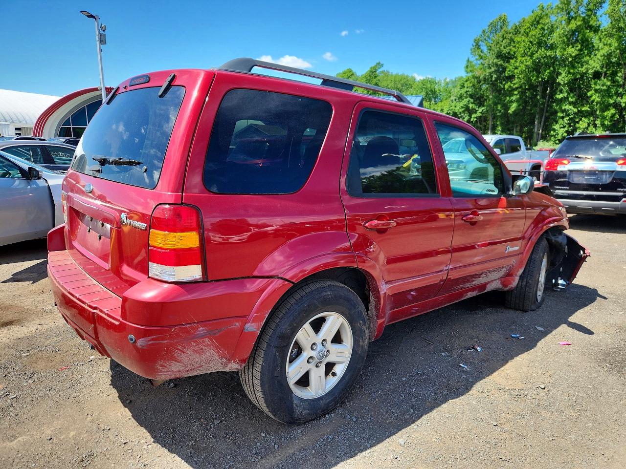 2007 Ford Escape Hev Red vin: 1FMCU49H57KA35001
