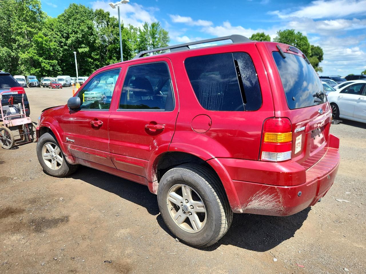 2007 Ford Escape Hev Red vin: 1FMCU49H57KA35001