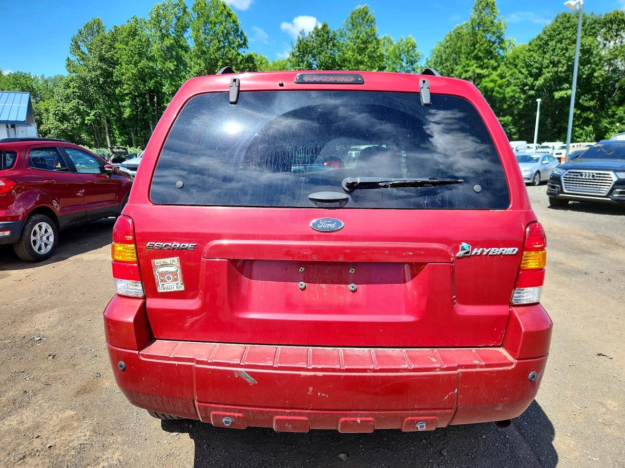 2007 Ford Escape Hev Red vin: 1FMCU49H57KA35001