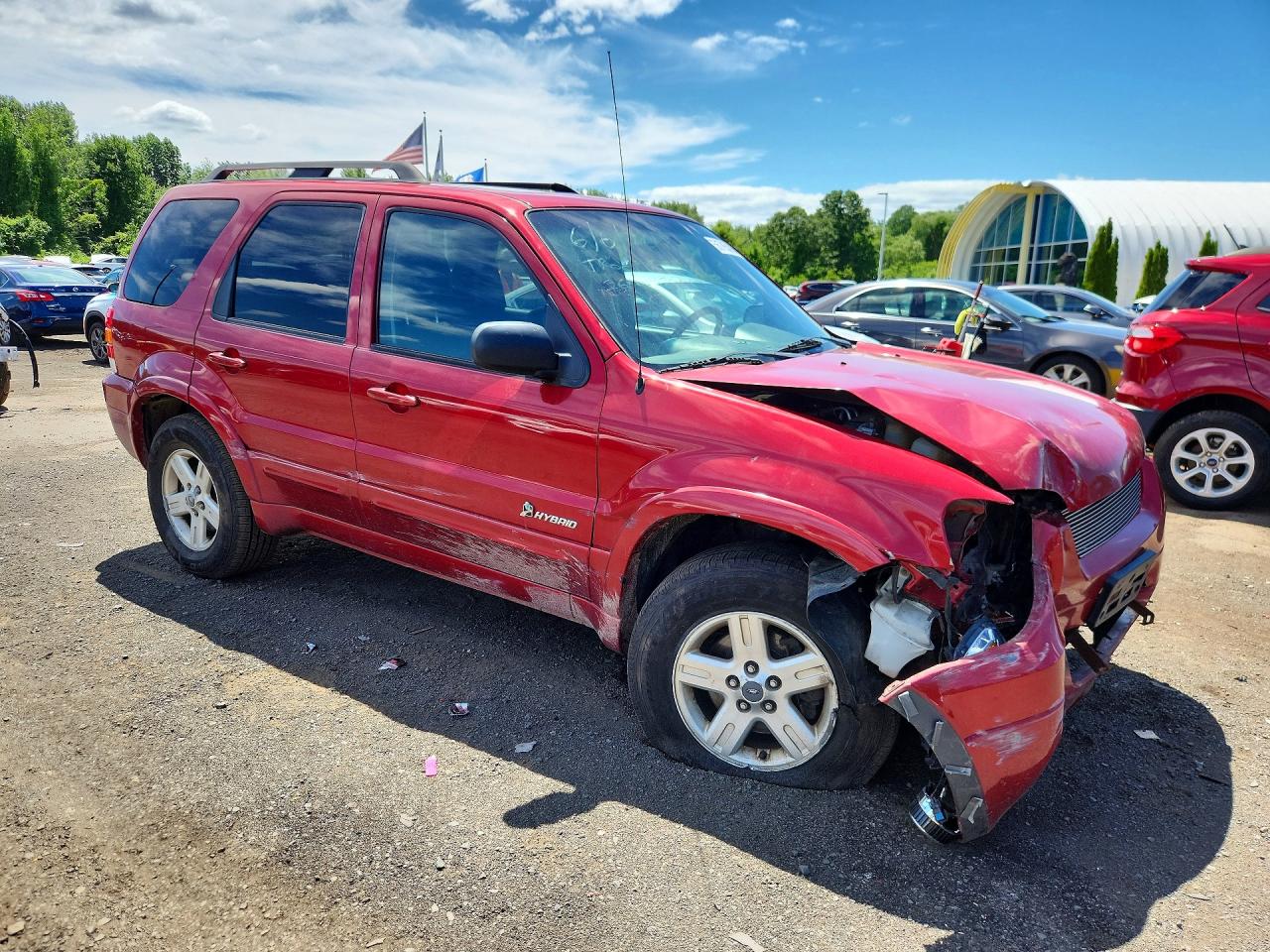 2007 Ford Escape Hev Red vin: 1FMCU49H57KA35001