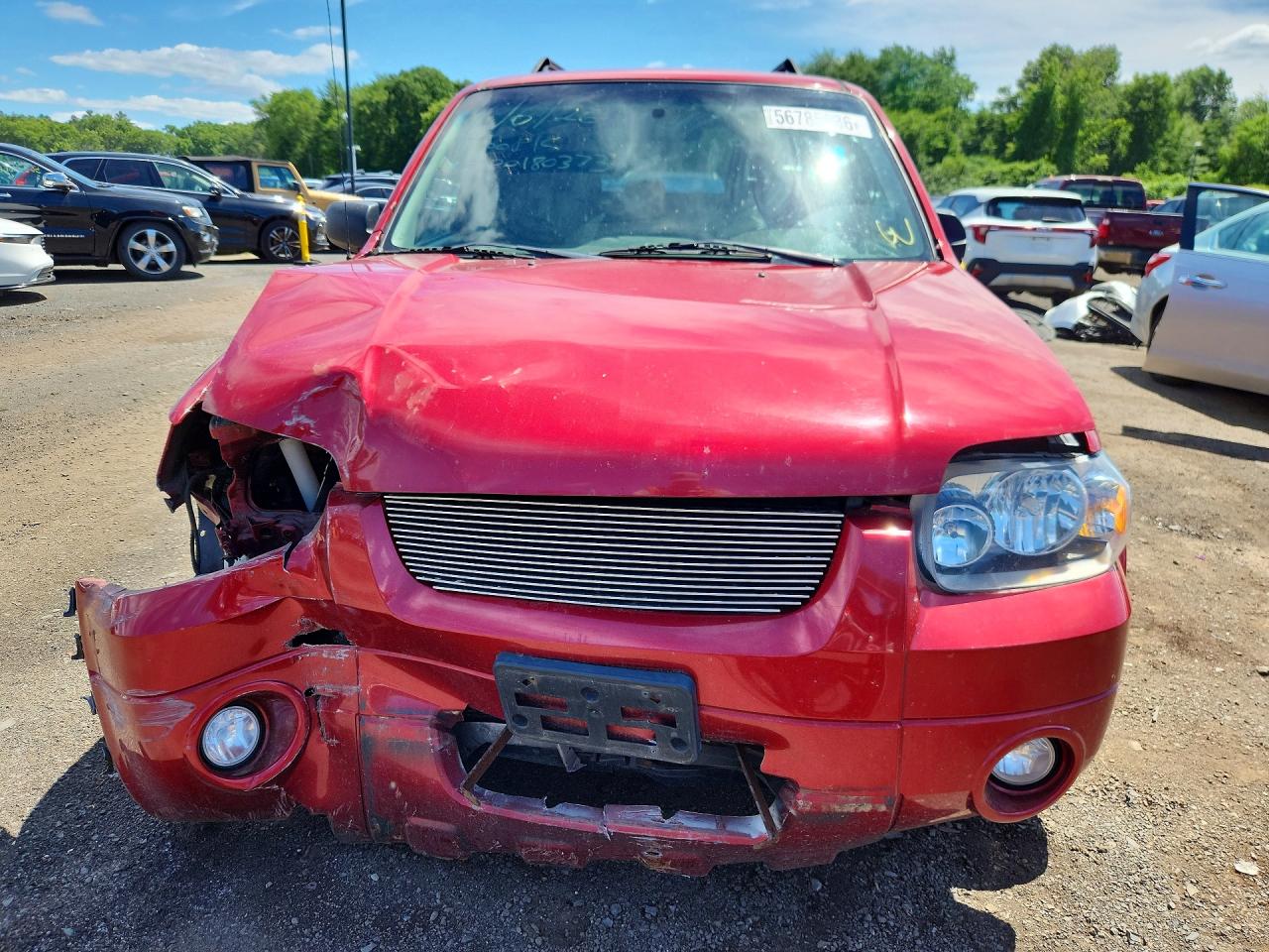2007 Ford Escape Hev Red vin: 1FMCU49H57KA35001