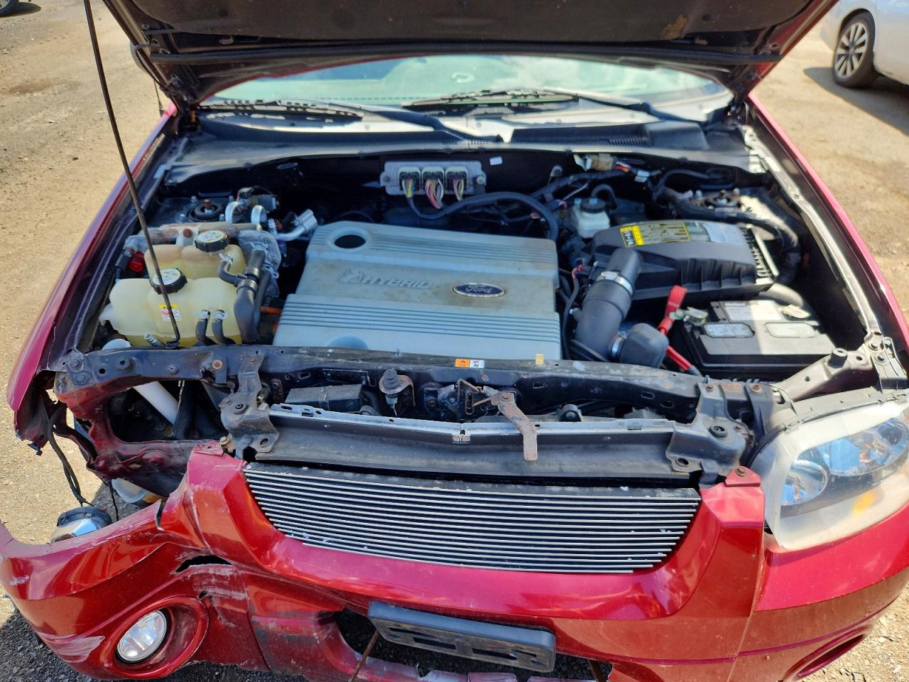 2007 Ford Escape Hev Red vin: 1FMCU49H57KA35001