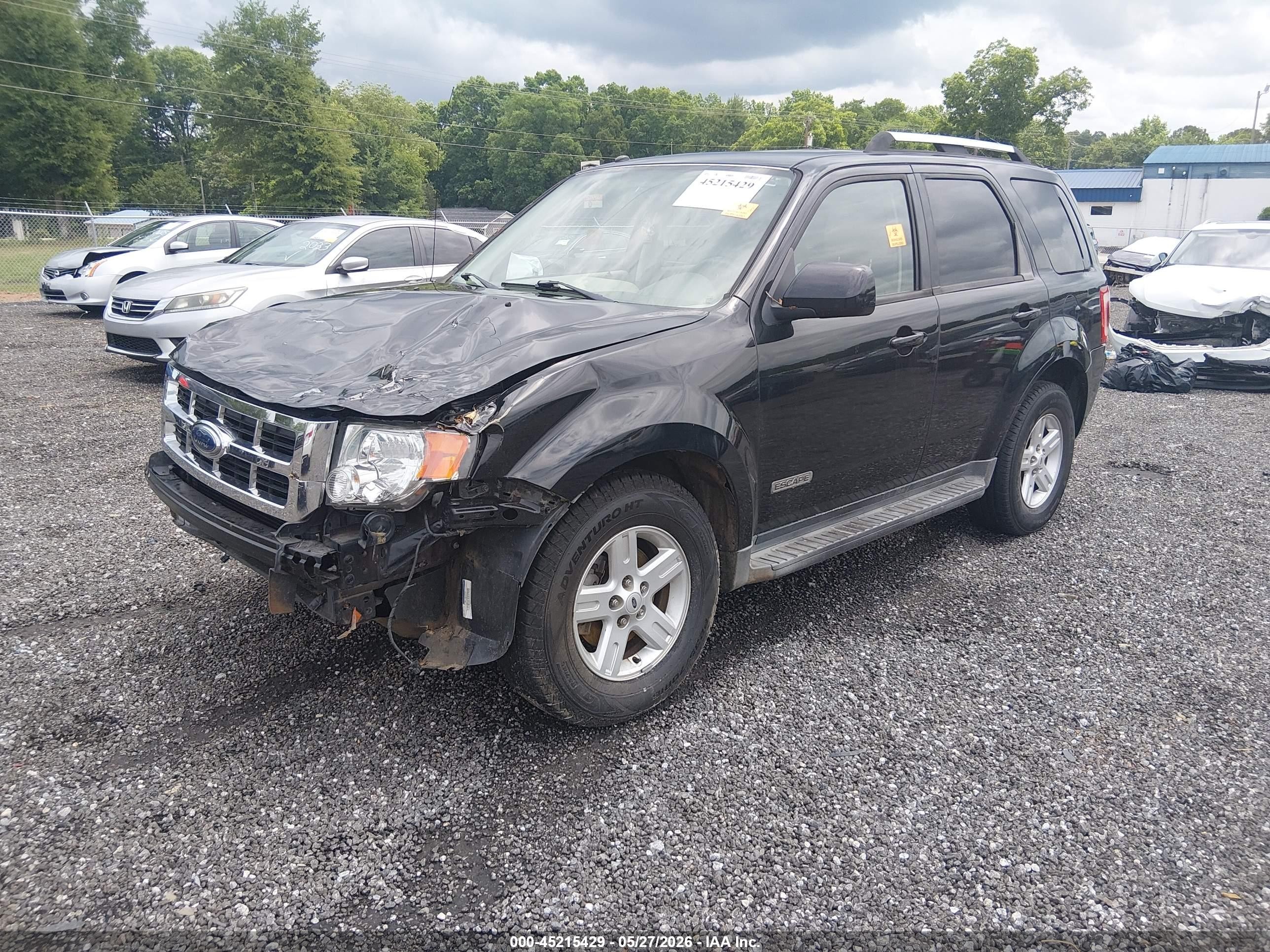 2008 Ford Escape Hybrid   Black vin: 1FMCU49H58KB90035