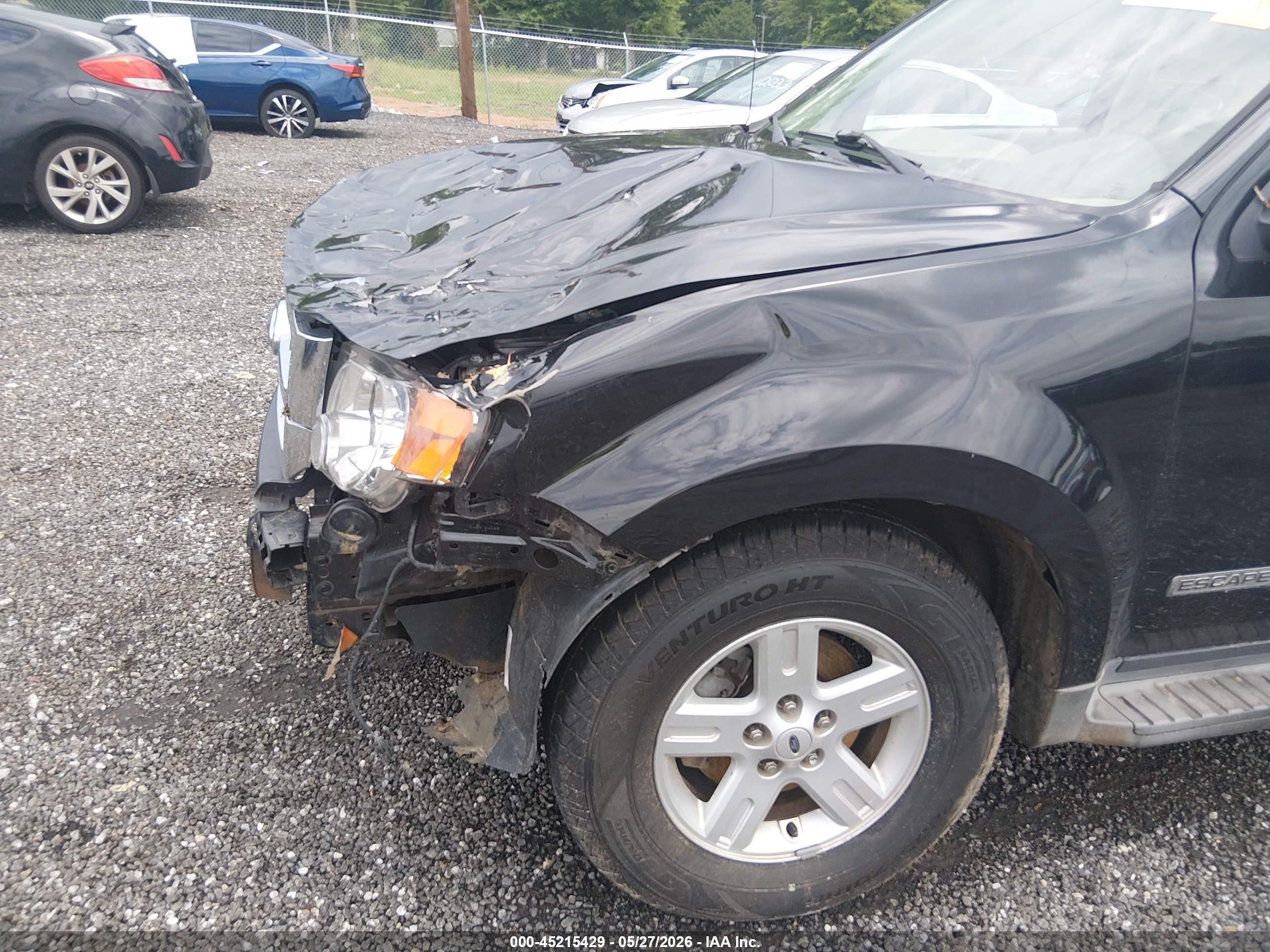 2008 Ford Escape Hybrid   Black vin: 1FMCU49H58KB90035
