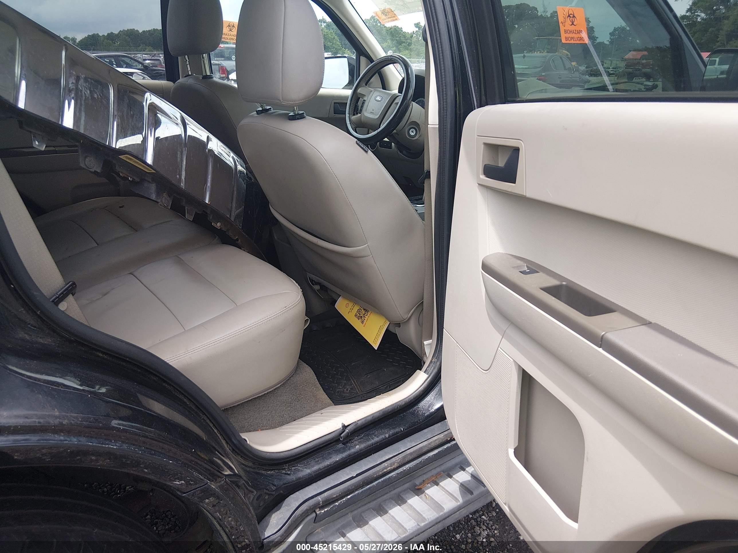 2008 Ford Escape Hybrid   Black vin: 1FMCU49H58KB90035