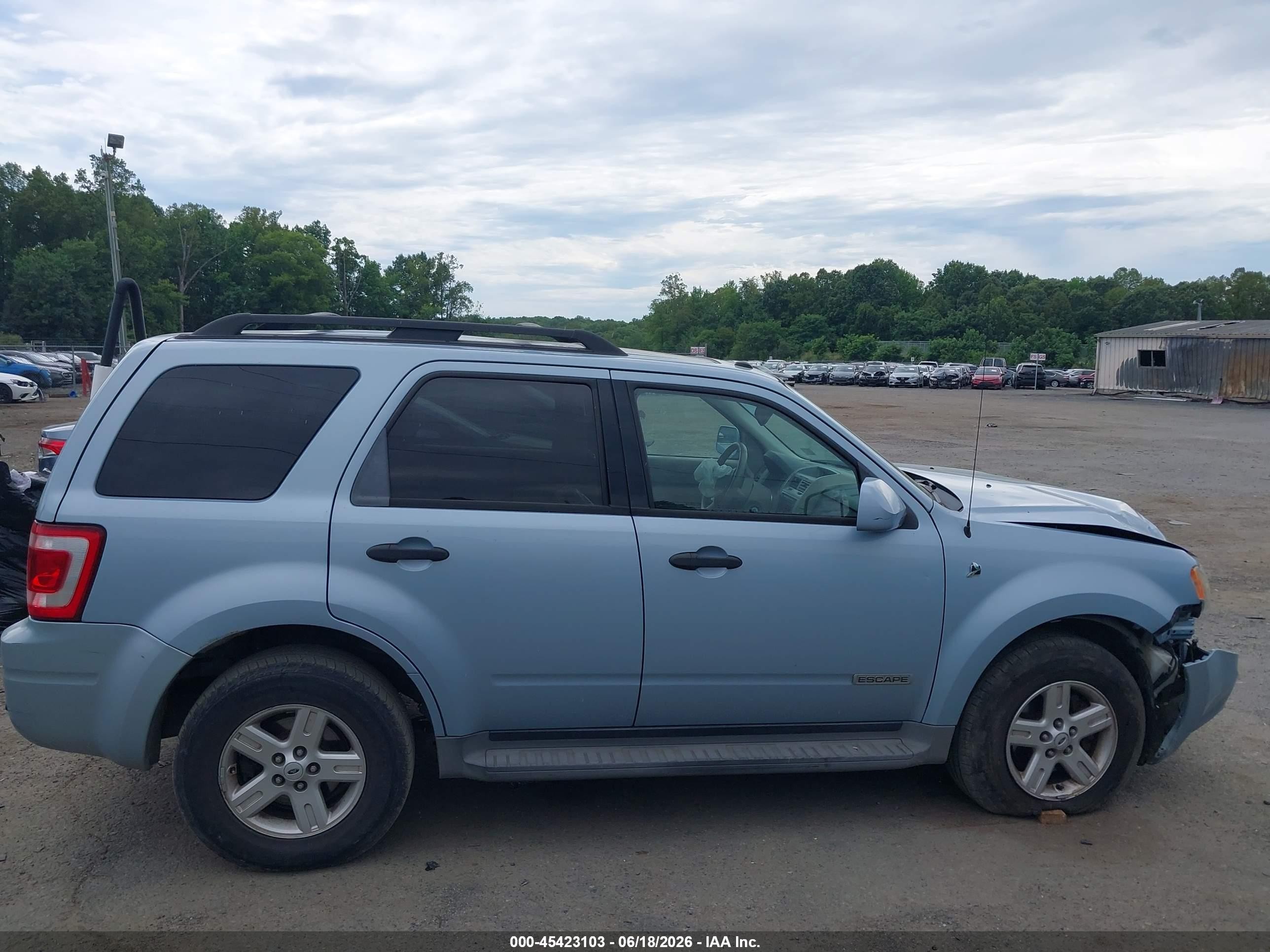 2008 Ford Escape Hybrid   Light Blue vin: 1FMCU49H58KE60574