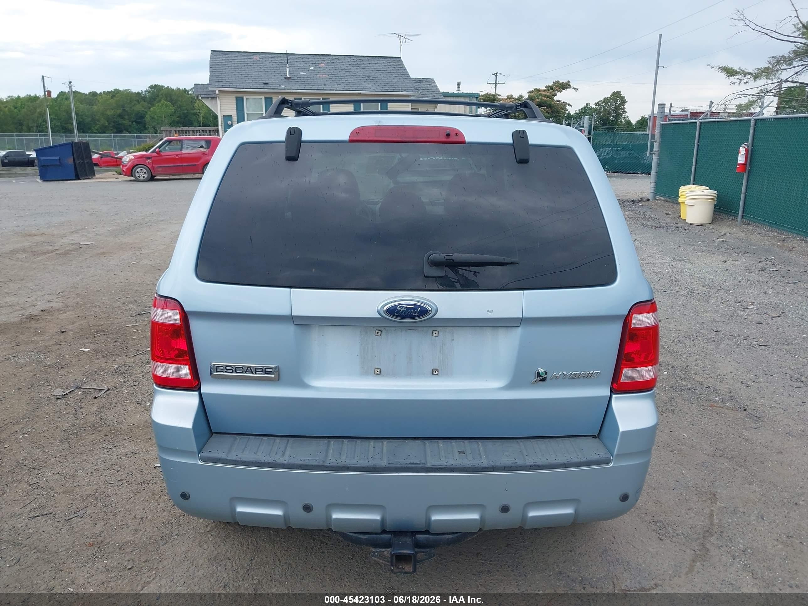 2008 Ford Escape Hybrid   Light Blue vin: 1FMCU49H58KE60574