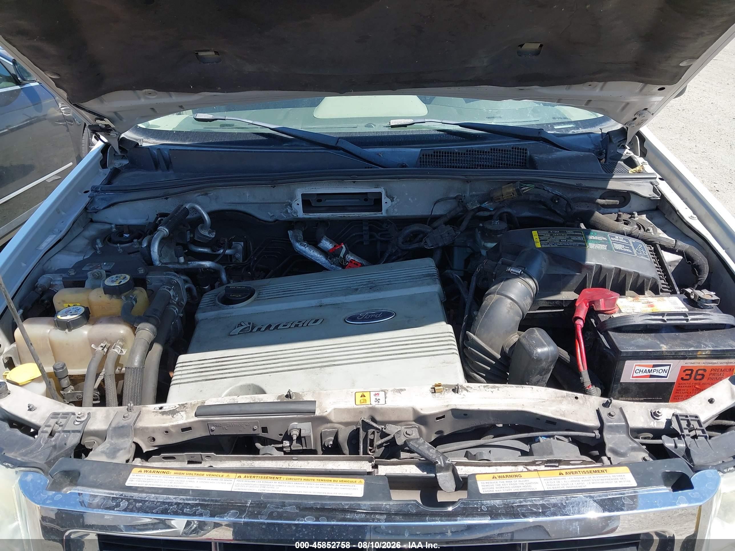 2008 Ford Escape Hybrid   Белый vin: 1FMCU49H68KA97332