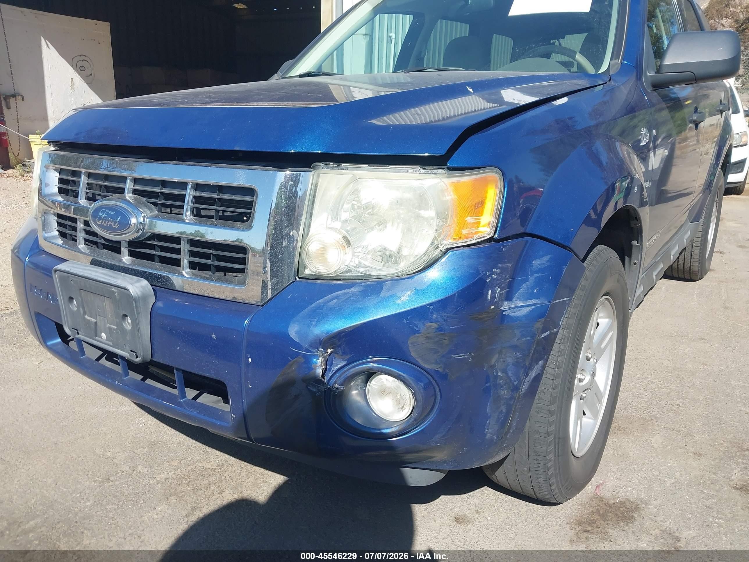 2008 Ford Escape Hybrid   Blue vin: 1FMCU49H68KC93027