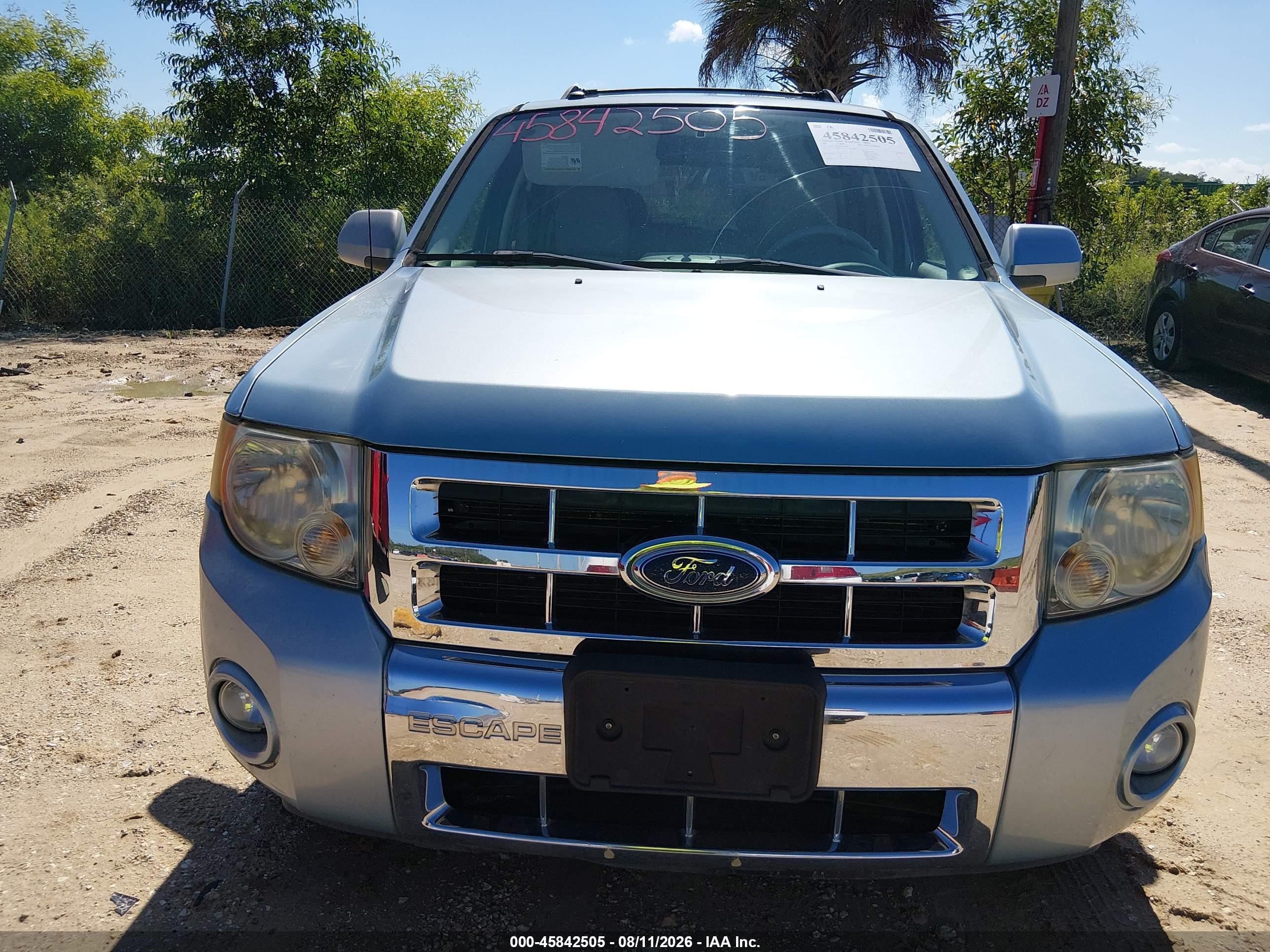 2008 Ford Escape Hybrid   Light Blue vin: 1FMCU49H68KE45503