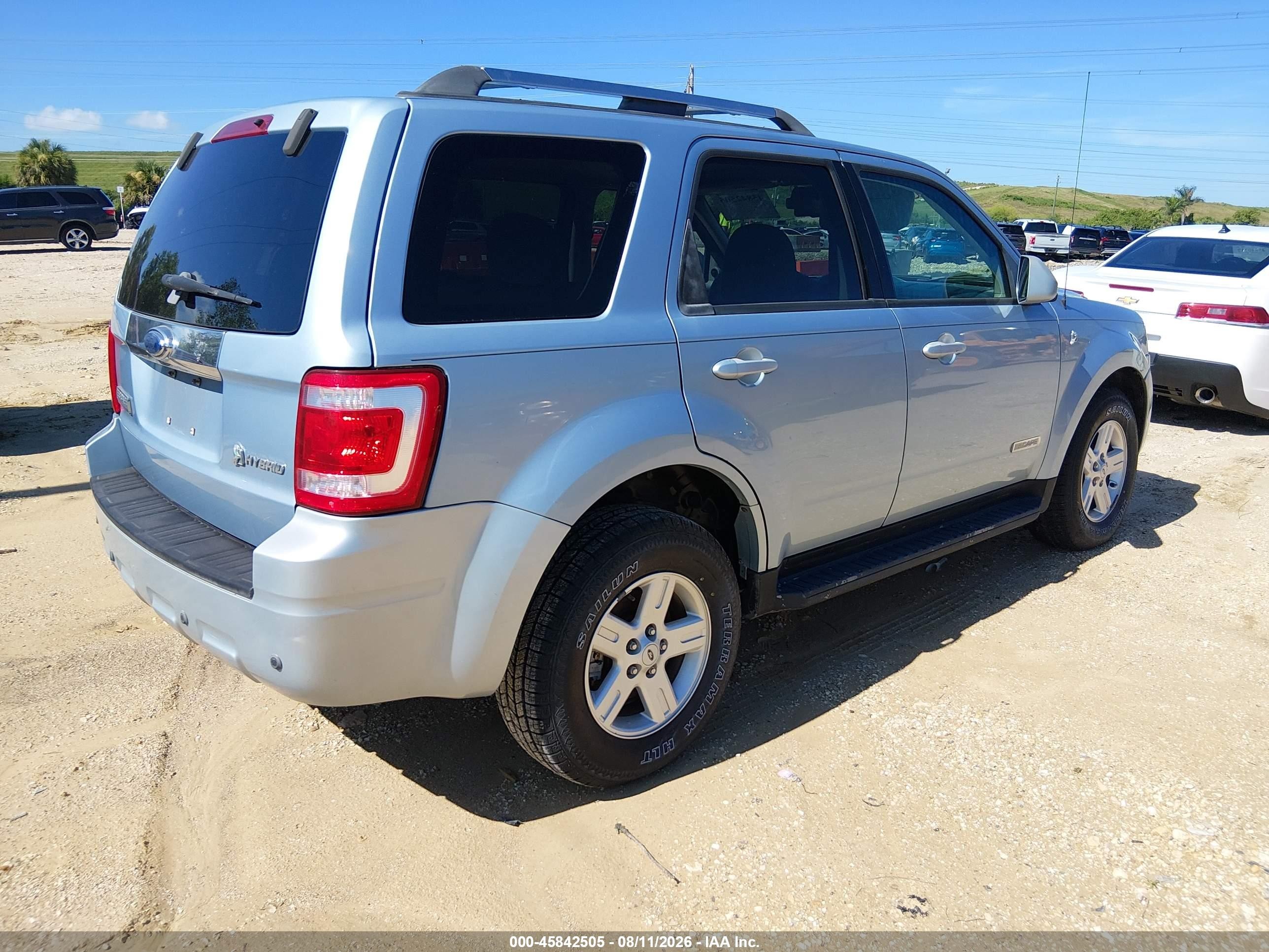 2008 Ford Escape Hybrid   Light Blue vin: 1FMCU49H68KE45503
