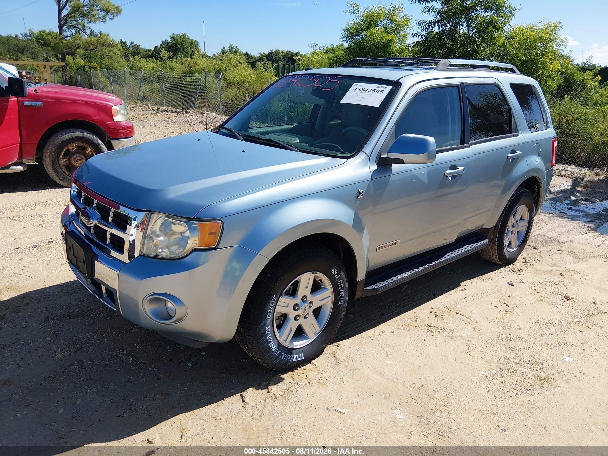 2008 Ford Escape Hybrid   Light Blue vin: 1FMCU49H68KE45503