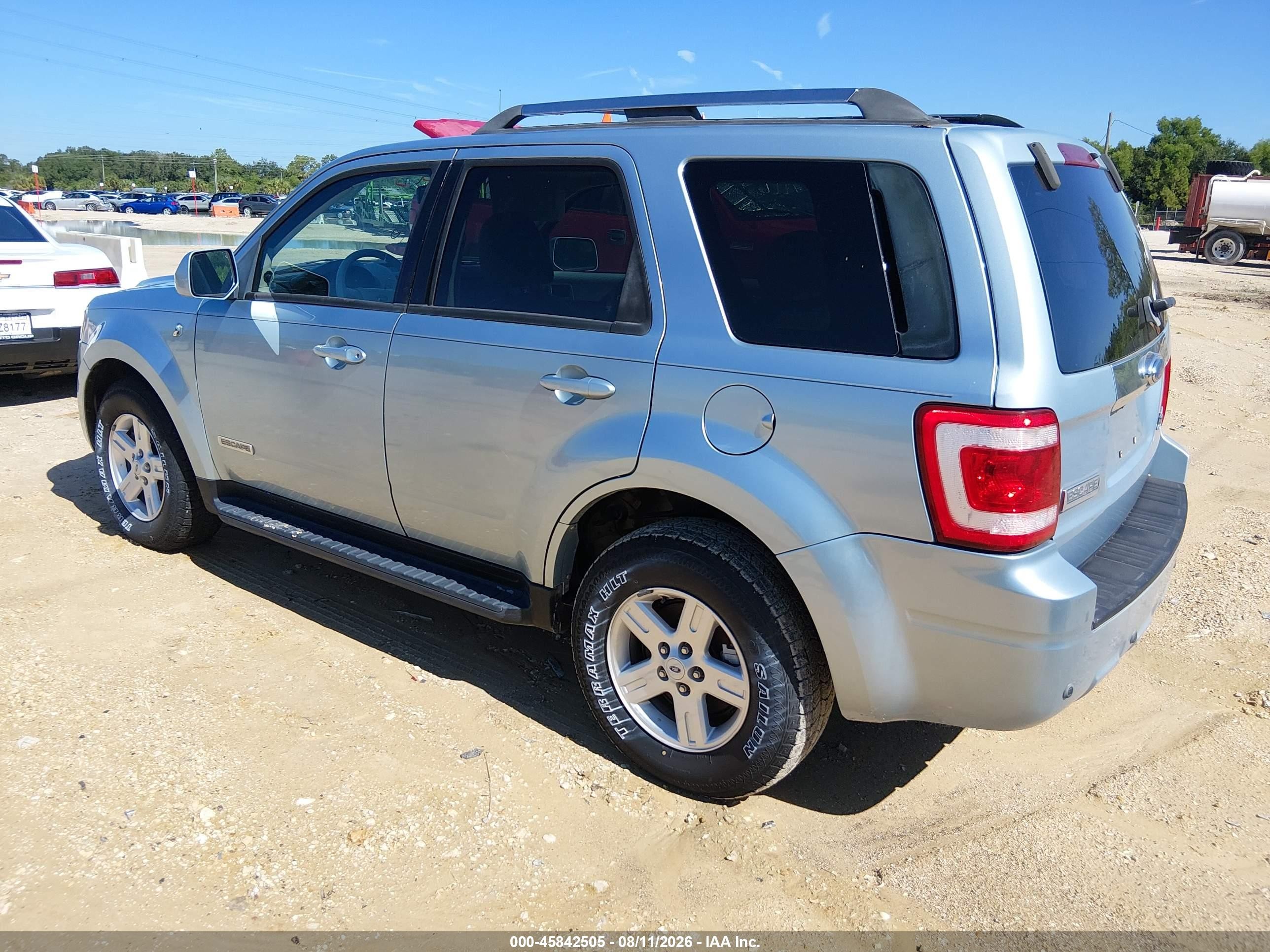 2008 Ford Escape Hybrid   Light Blue vin: 1FMCU49H68KE45503