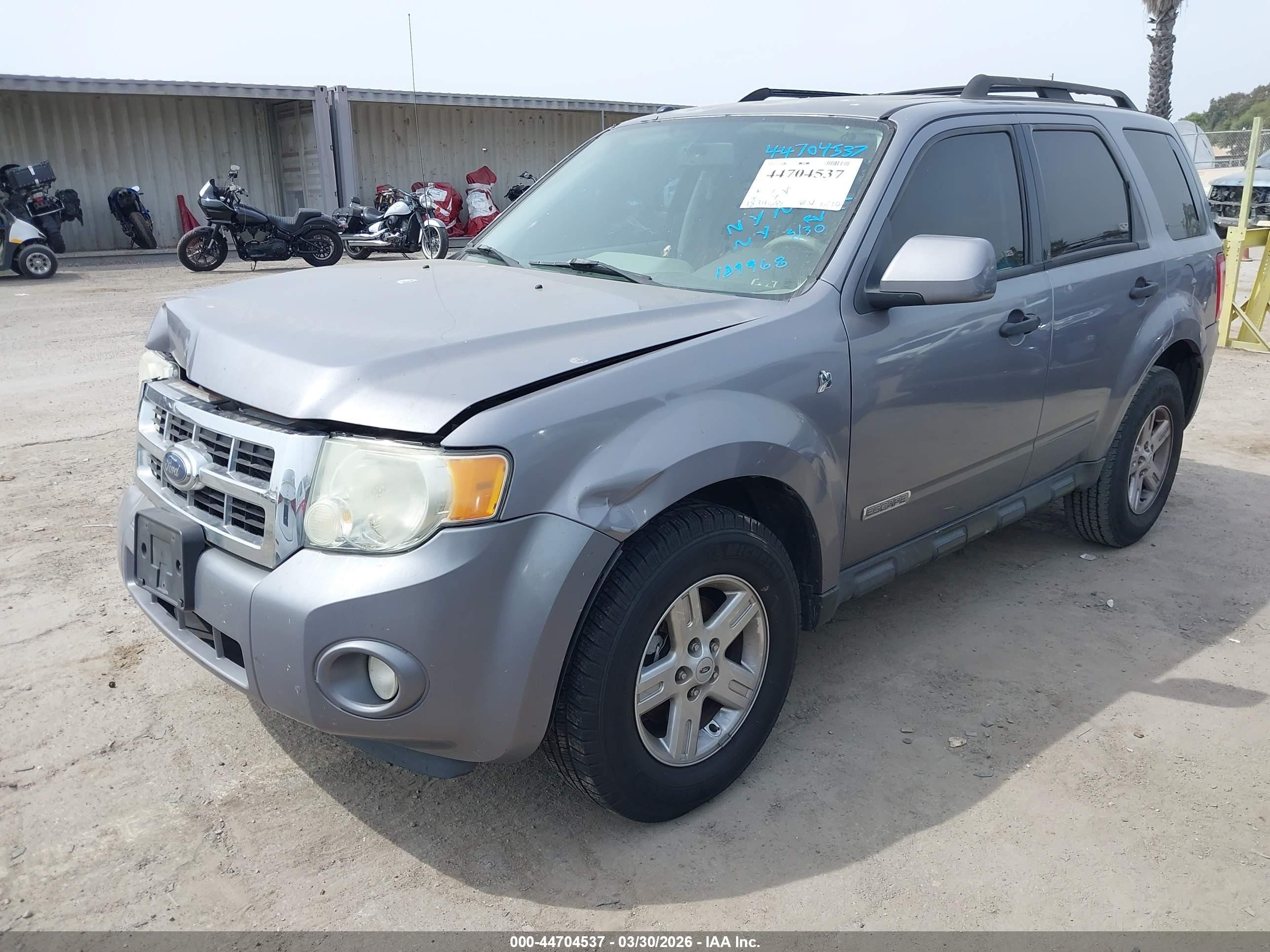 2008 Ford Escape Hybrid Gray vin: 1FMCU49H68KE78288