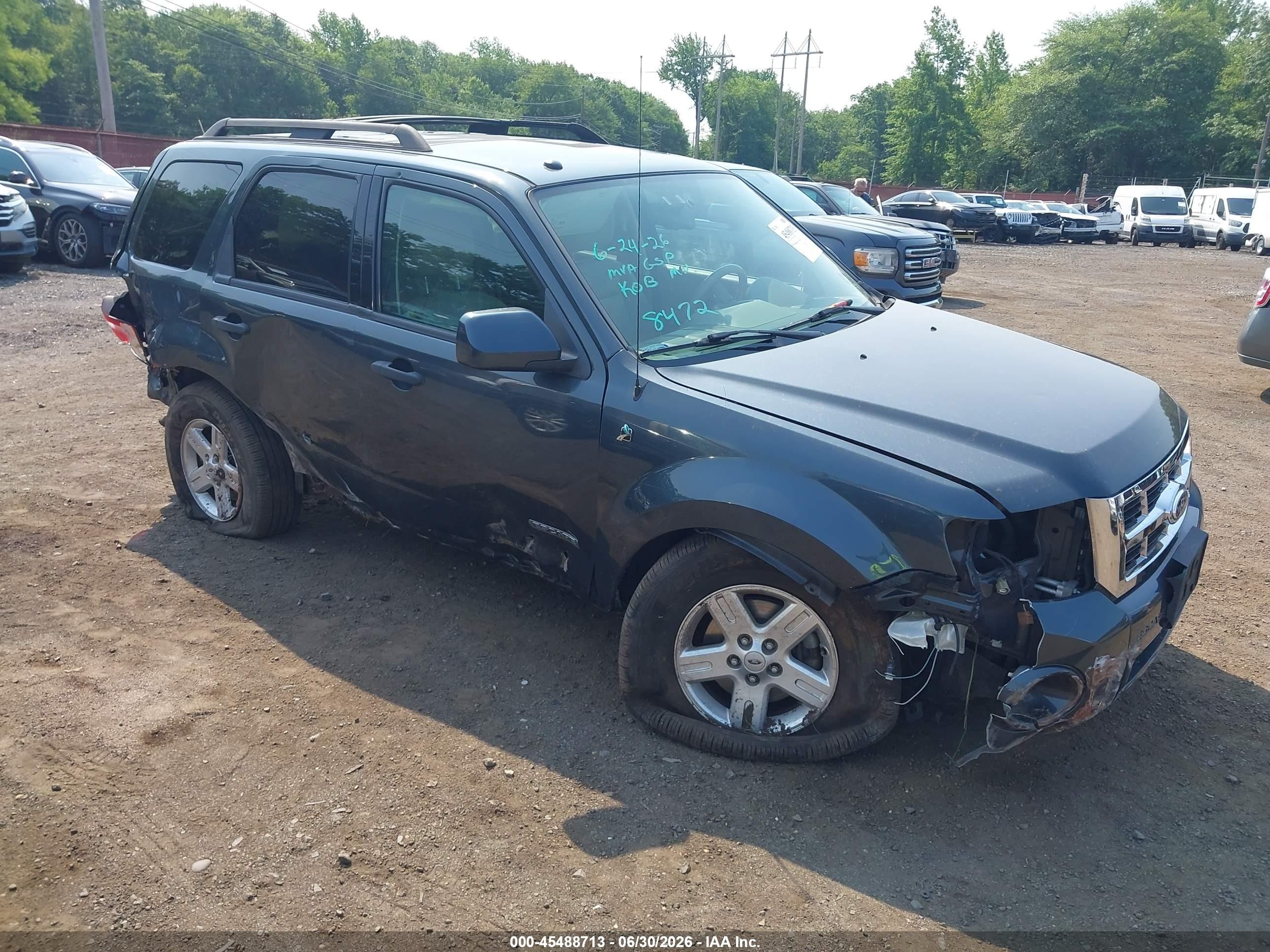 2008 Ford Escape Hybrid   Gray vin: 1FMCU49H78KD48472
