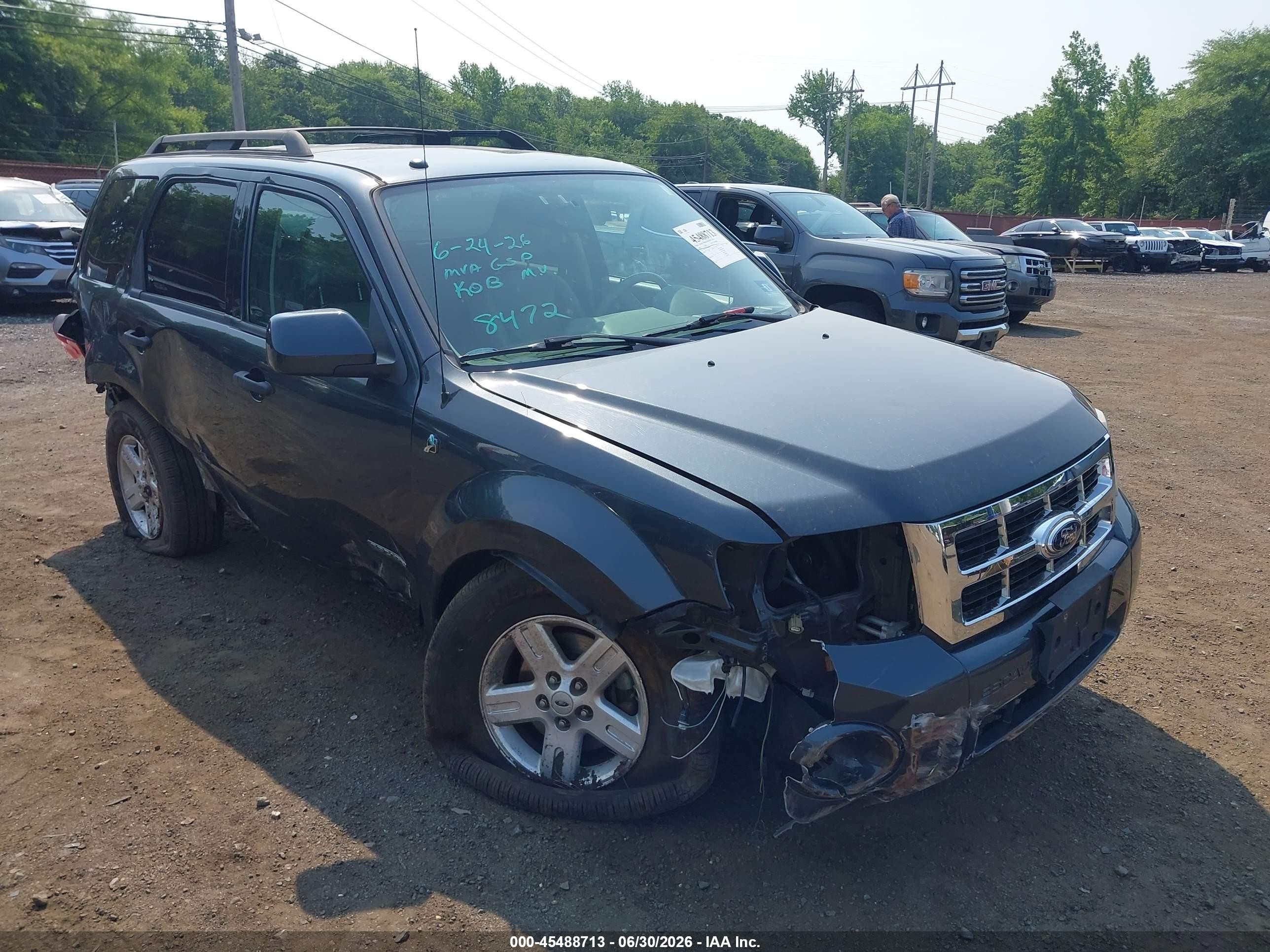 2008 Ford Escape Hybrid   Gray vin: 1FMCU49H78KD48472