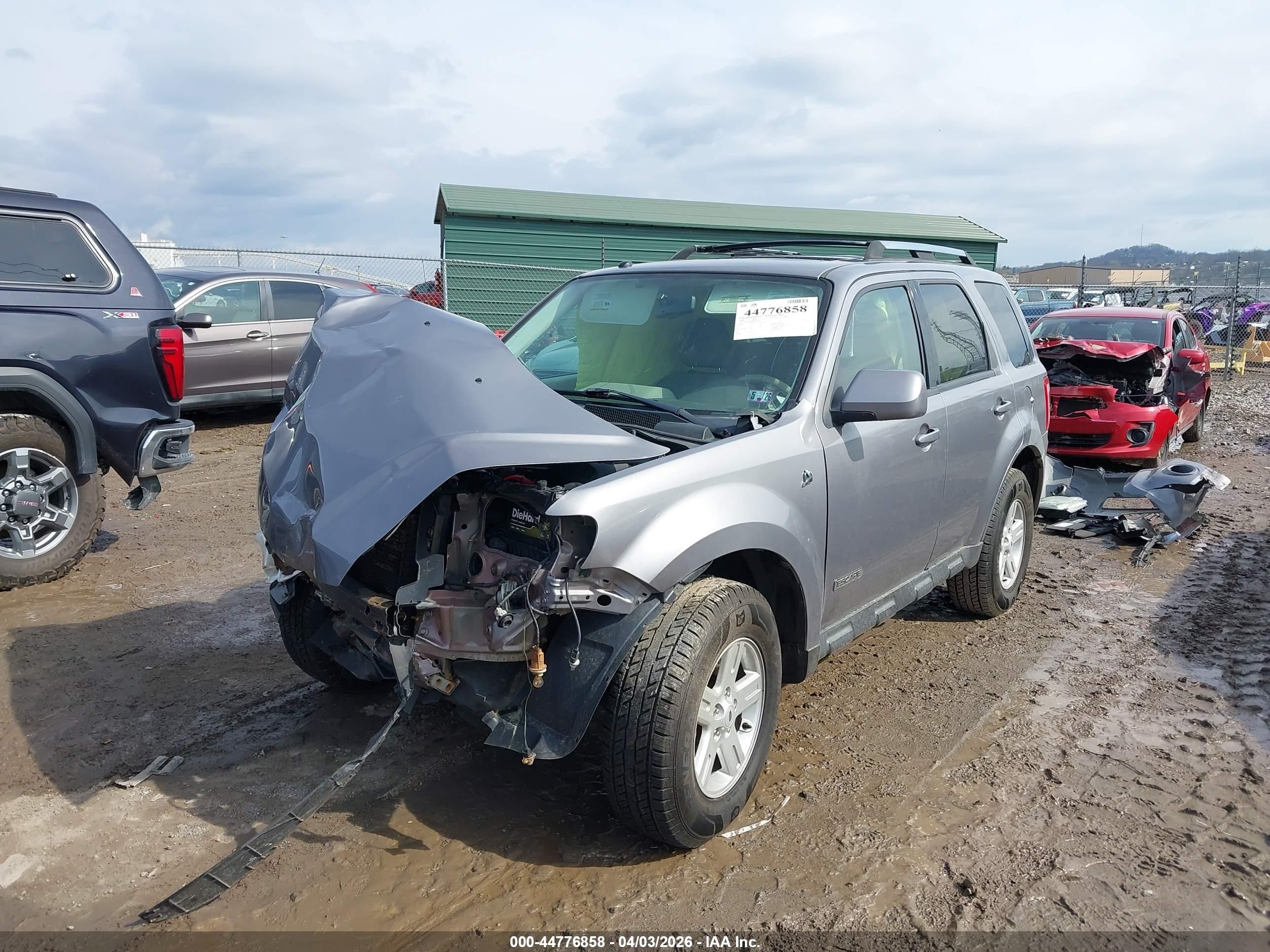 2008 Ford Escape Hybrid   Gray vin: 1FMCU49H88KE47012