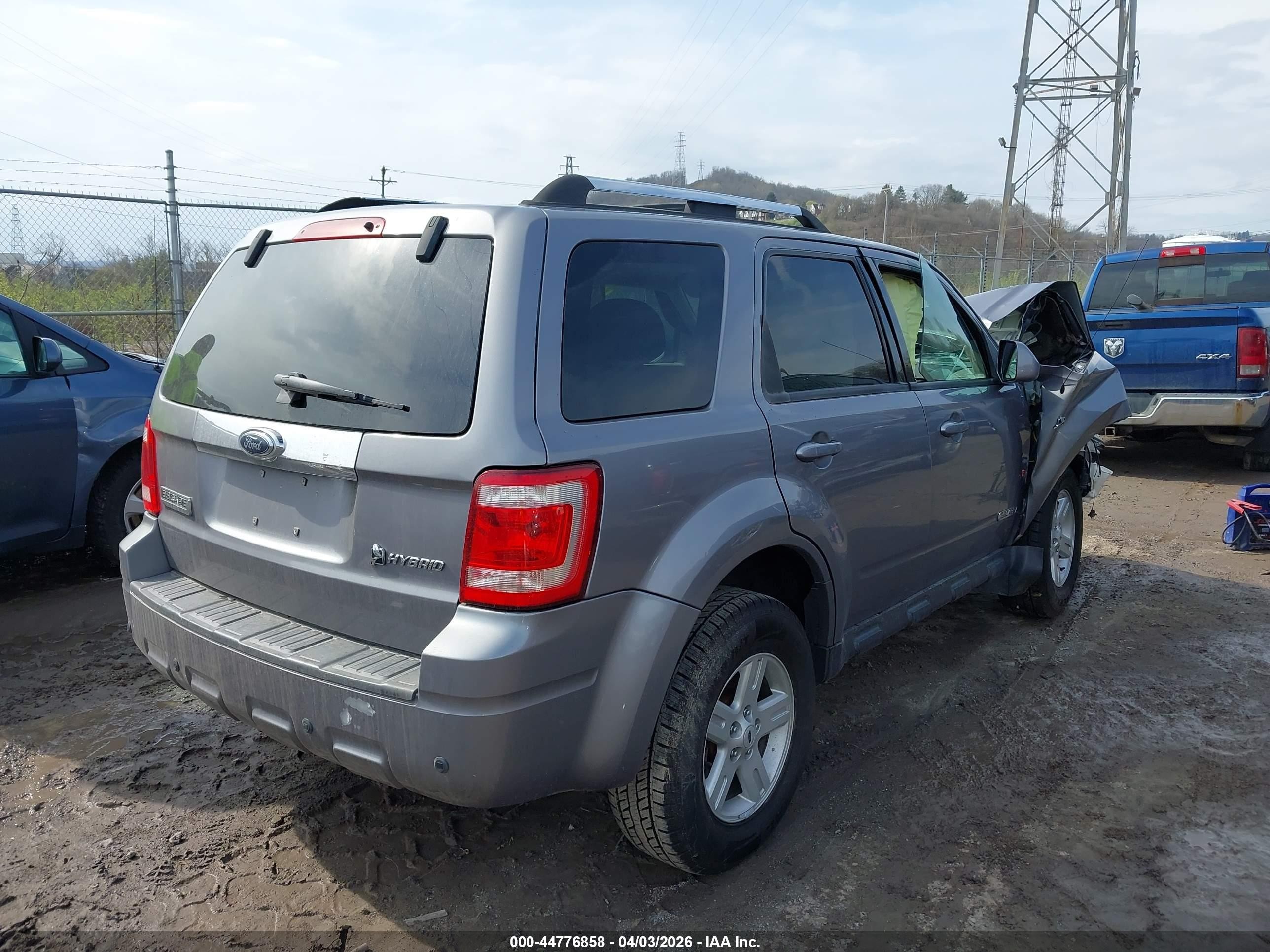 2008 Ford Escape Hybrid   Gray vin: 1FMCU49H88KE47012