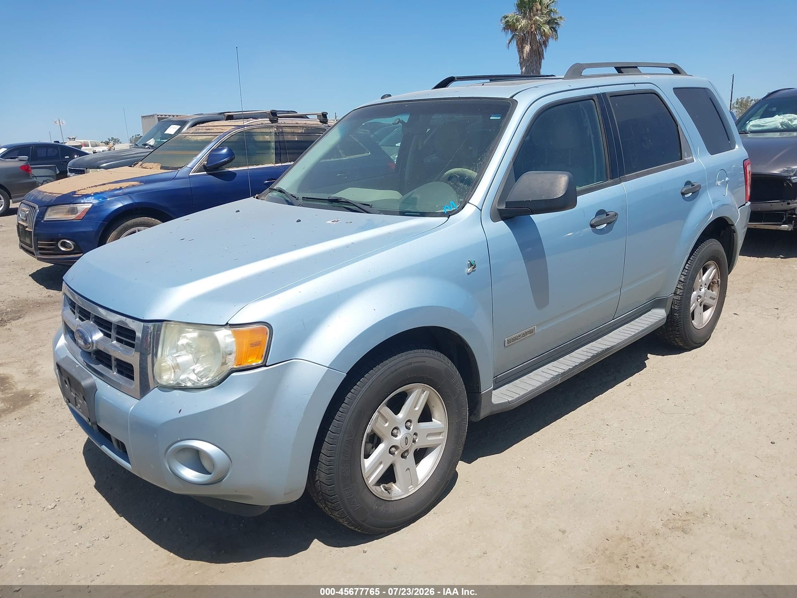 2008 Ford Escape Hybrid   Синий vin: 1FMCU49HX8KB09109