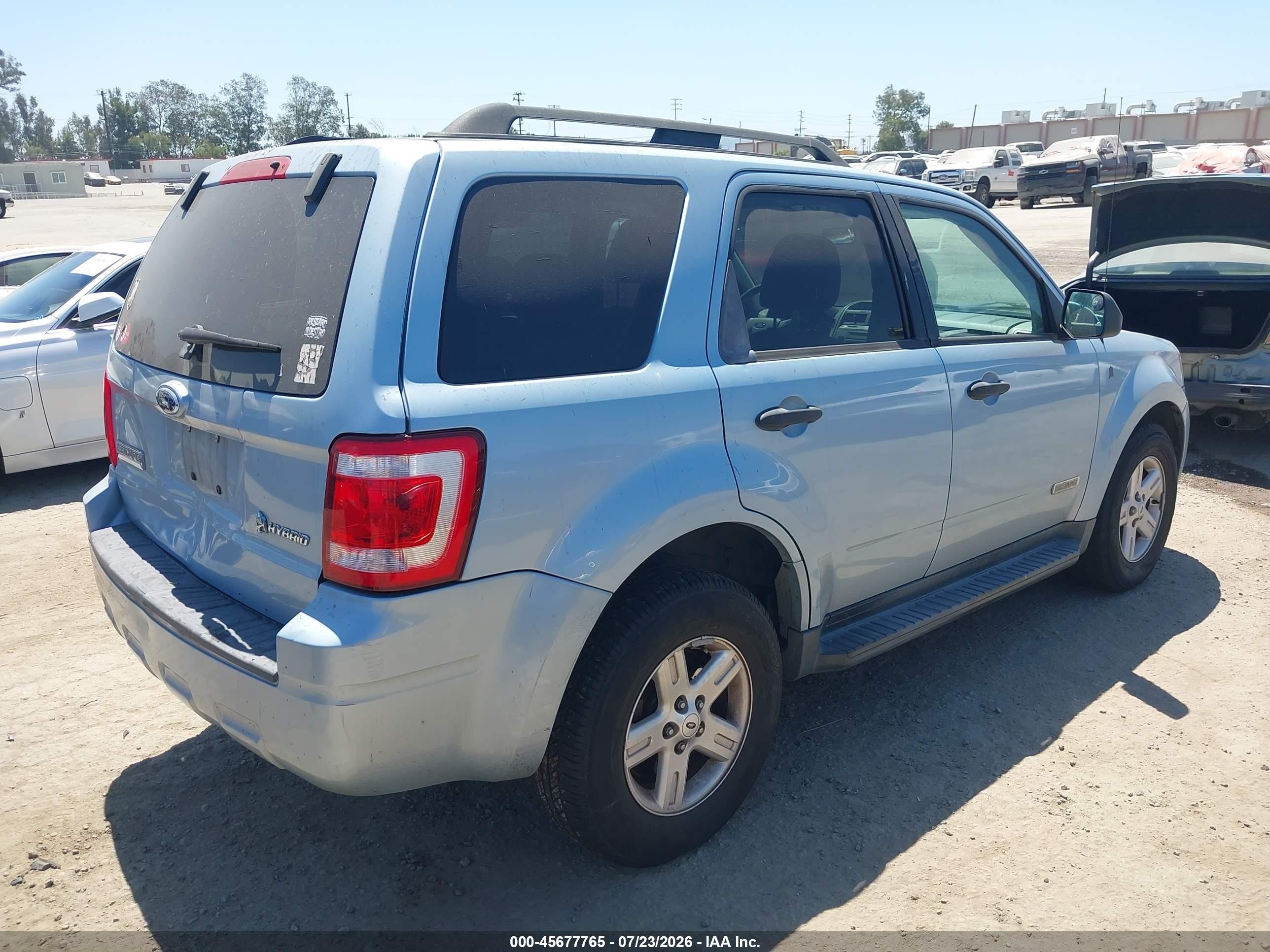 2008 Ford Escape Hybrid   Синий vin: 1FMCU49HX8KB09109