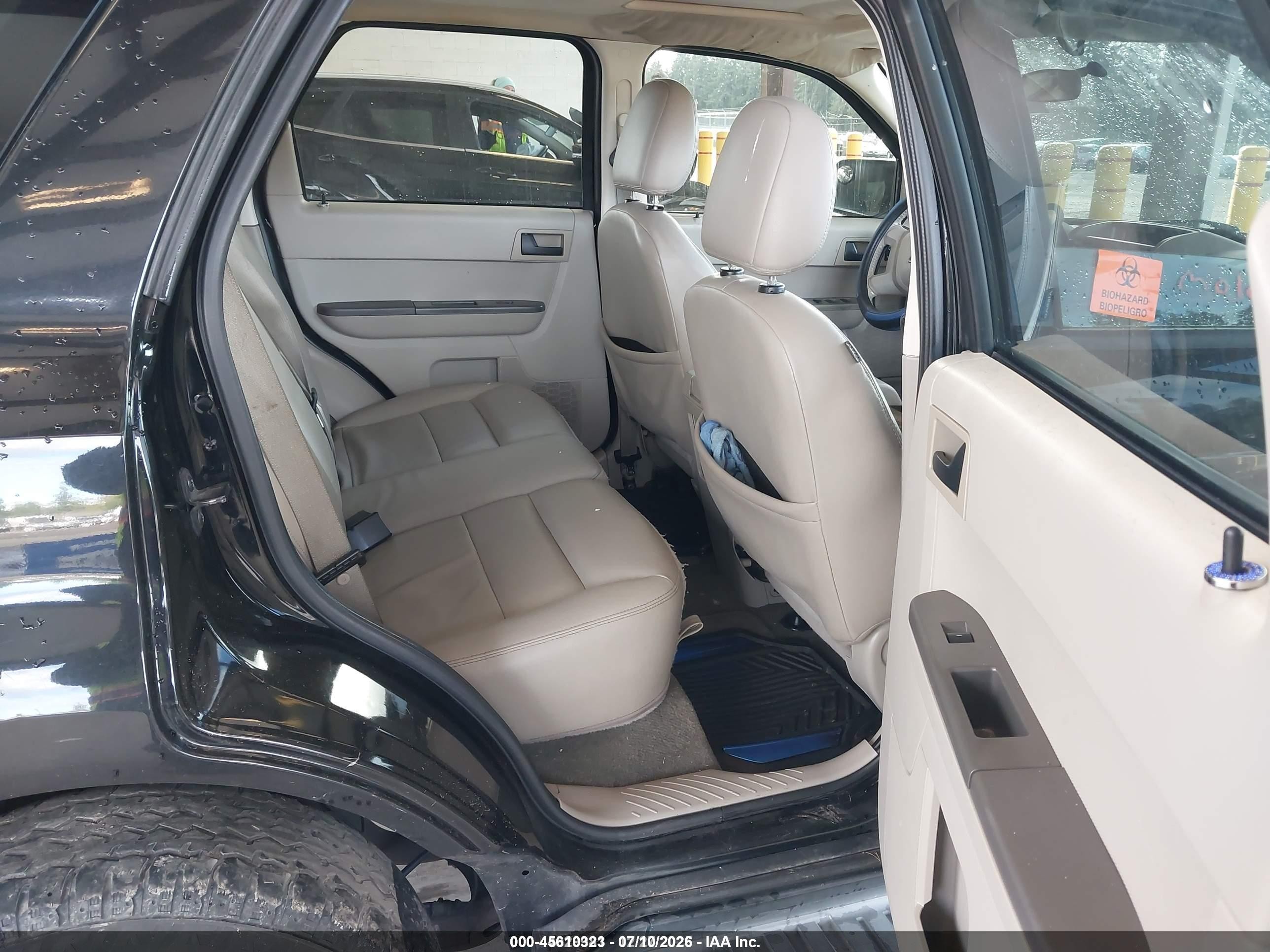 2008 Ford Escape Hybrid   Black vin: 1FMCU49HX8KB59217
