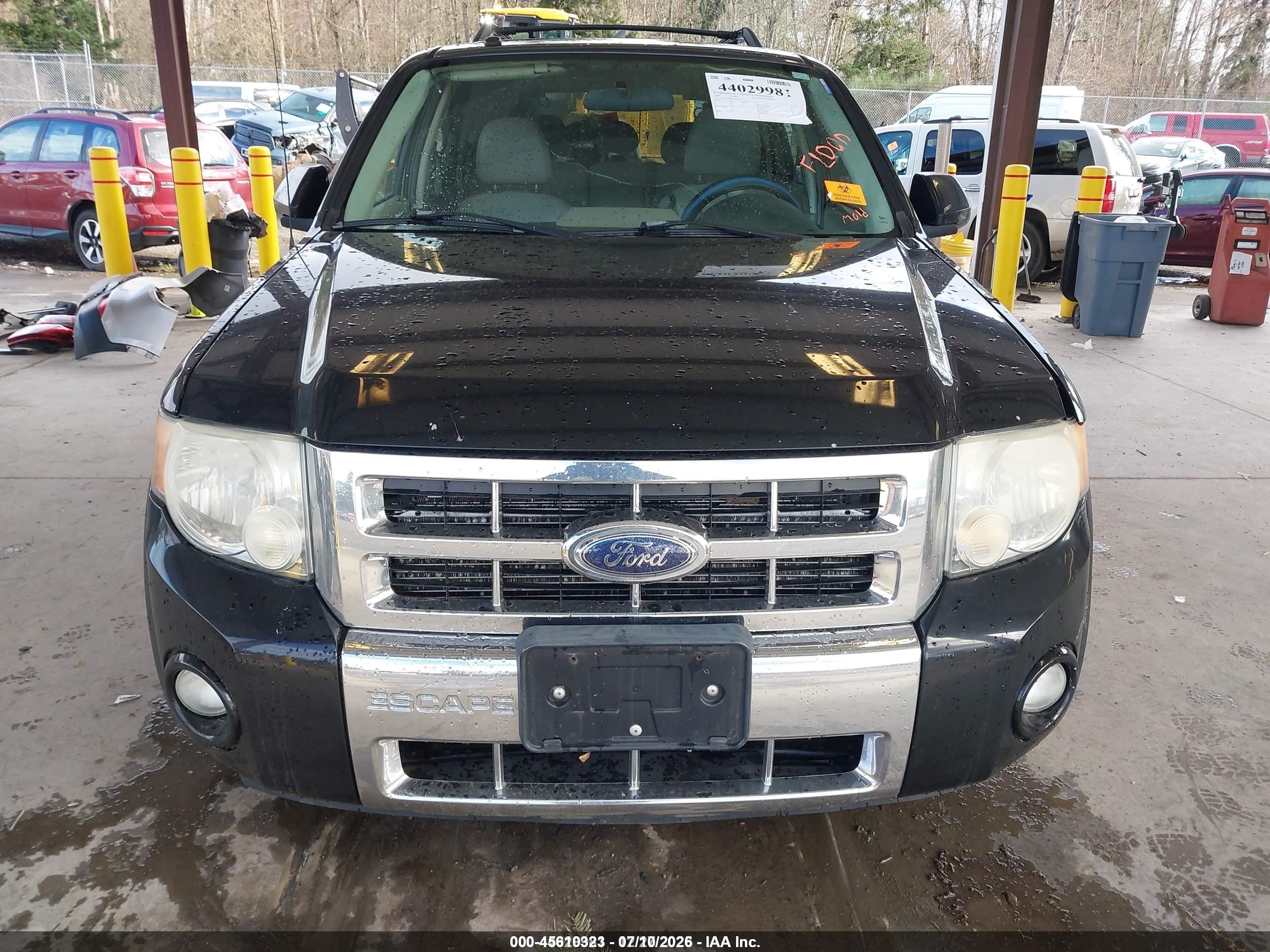 2008 Ford Escape Hybrid   Black vin: 1FMCU49HX8KB59217