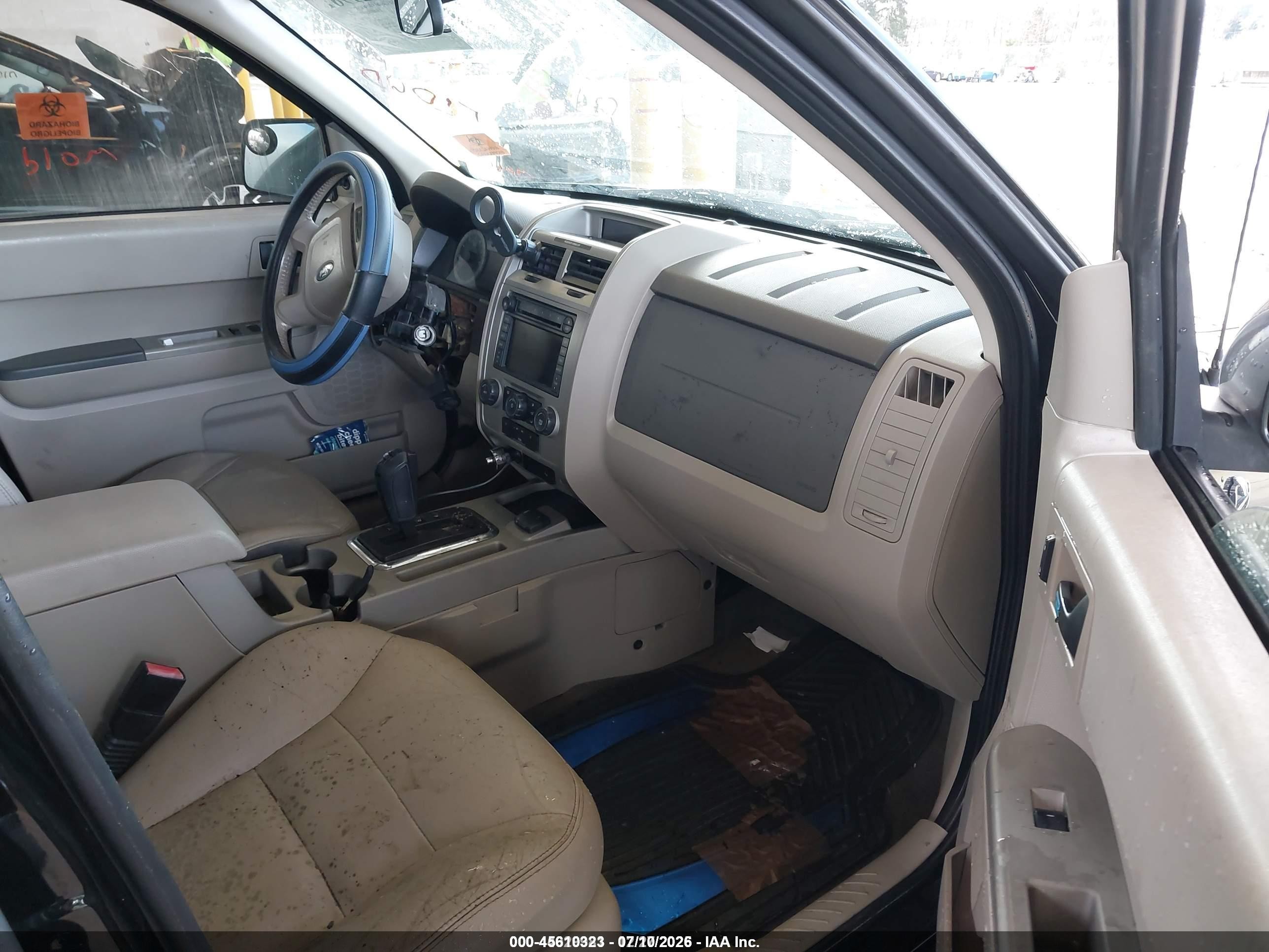 2008 Ford Escape Hybrid   Black vin: 1FMCU49HX8KB59217