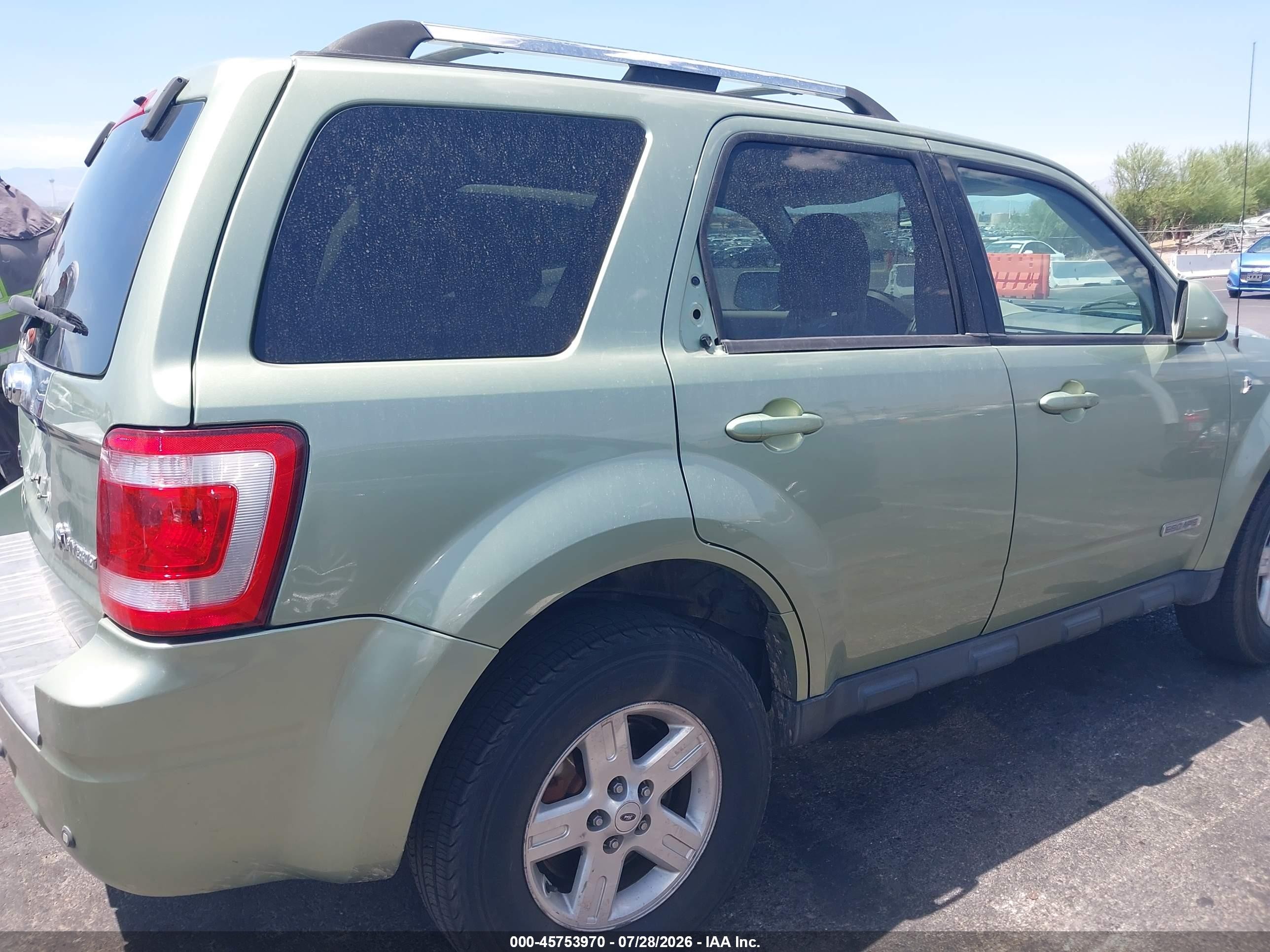 2008 Ford Escape Hybrid   Green vin: 1FMCU49HX8KC81348