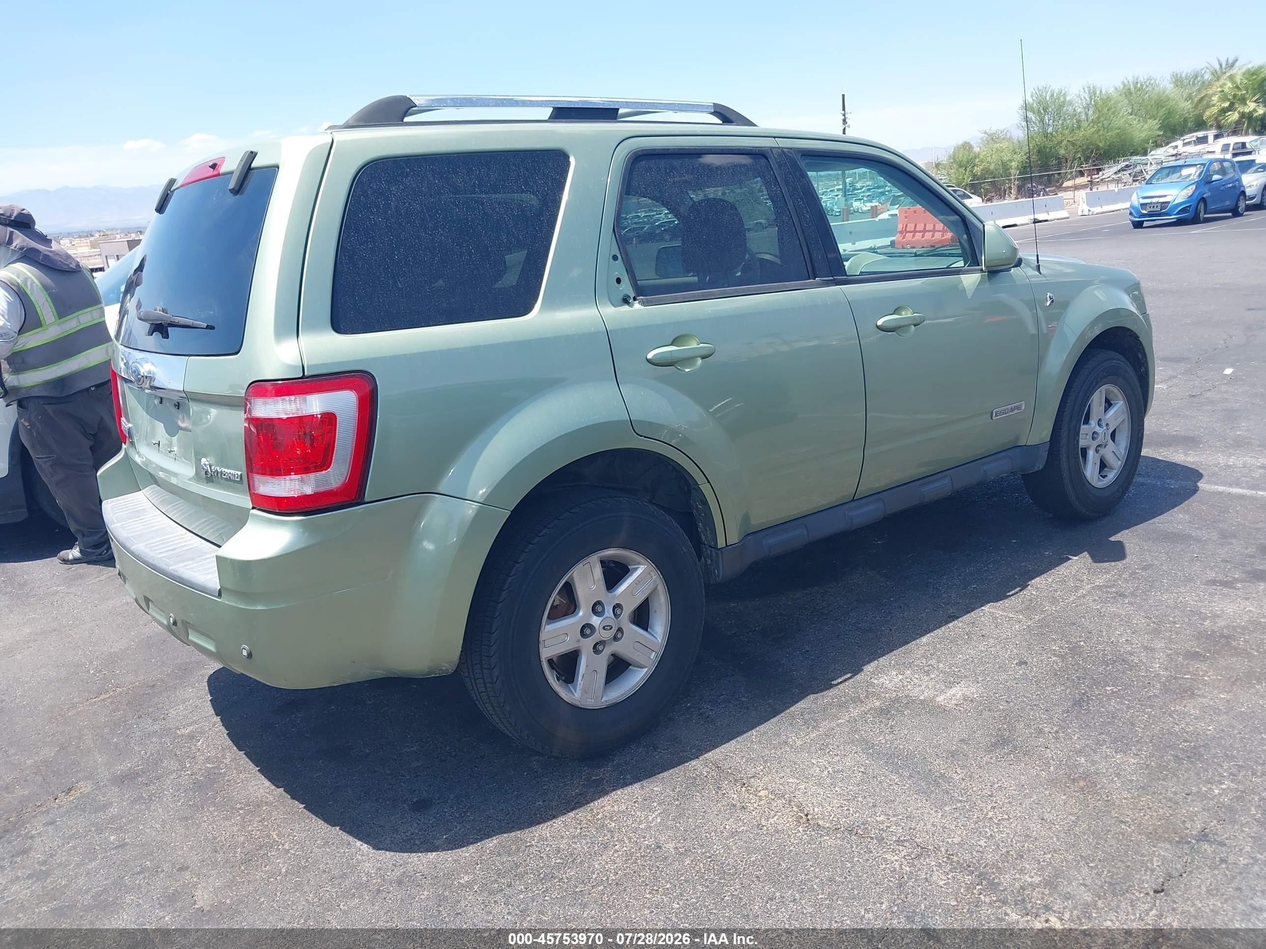 2008 Ford Escape Hybrid   Green vin: 1FMCU49HX8KC81348