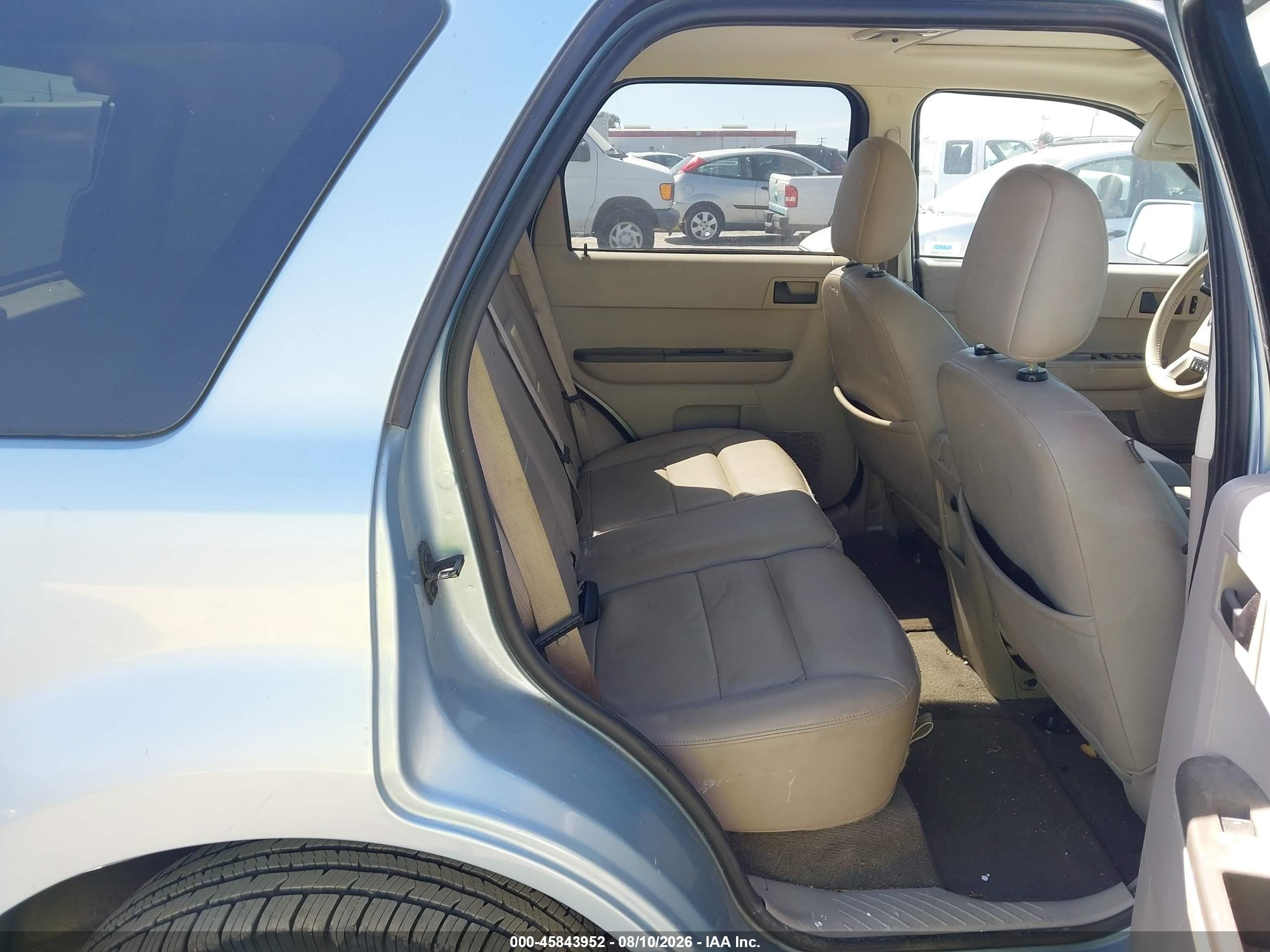 2008 Ford Escape Hybrid   Light Blue vin: 1FMCU49HX8KD32444