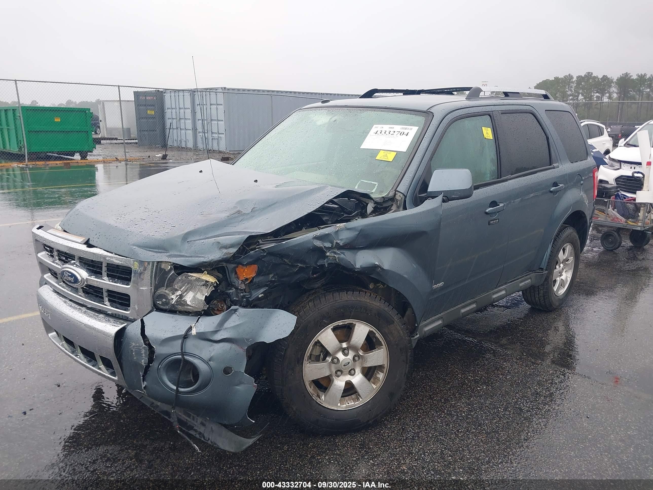 2010 Ford Escape Hybrid Limited Blue vin: 1FMCU4K31AKC62921