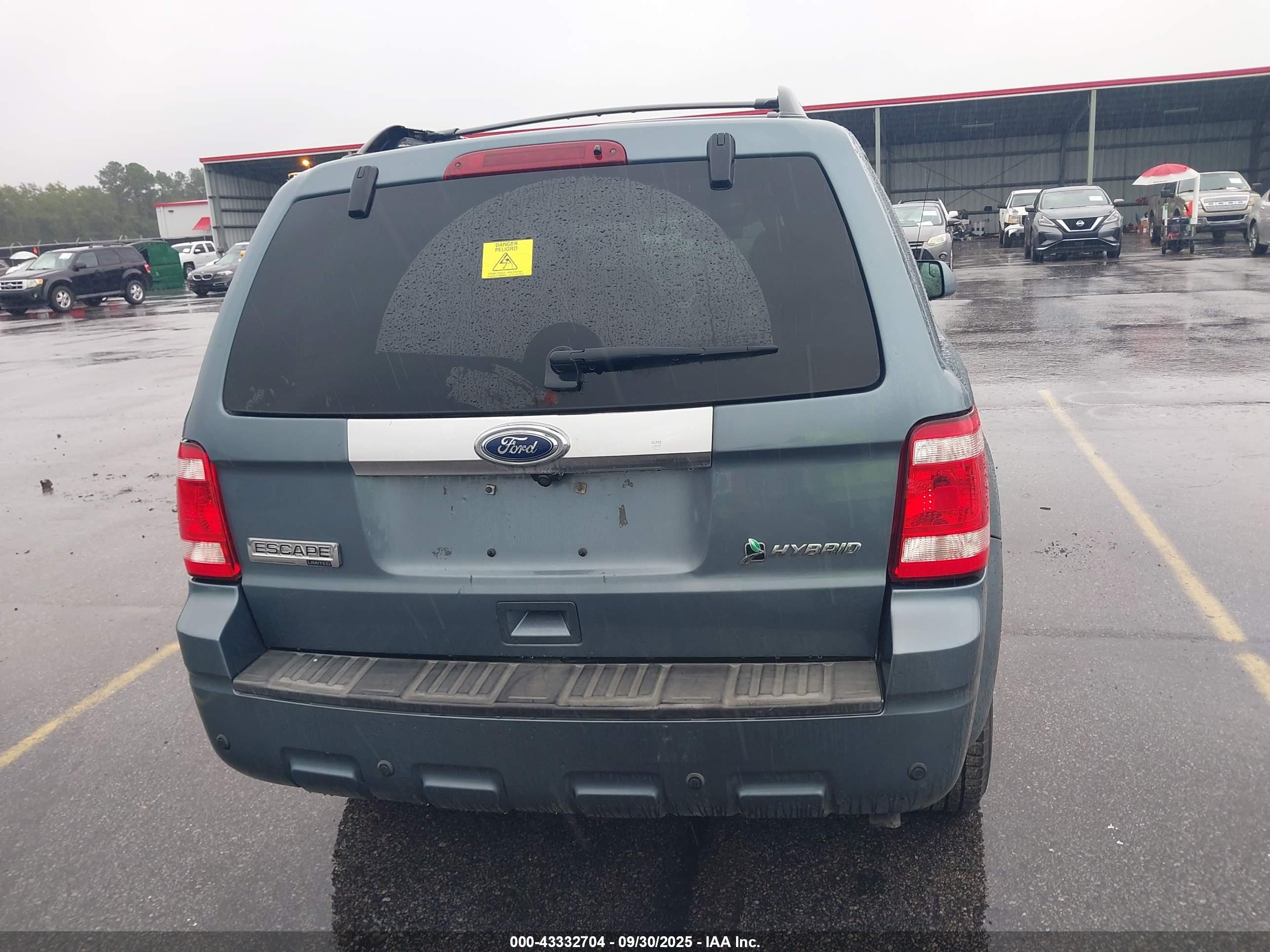2010 Ford Escape Hybrid Limited Blue vin: 1FMCU4K31AKC62921