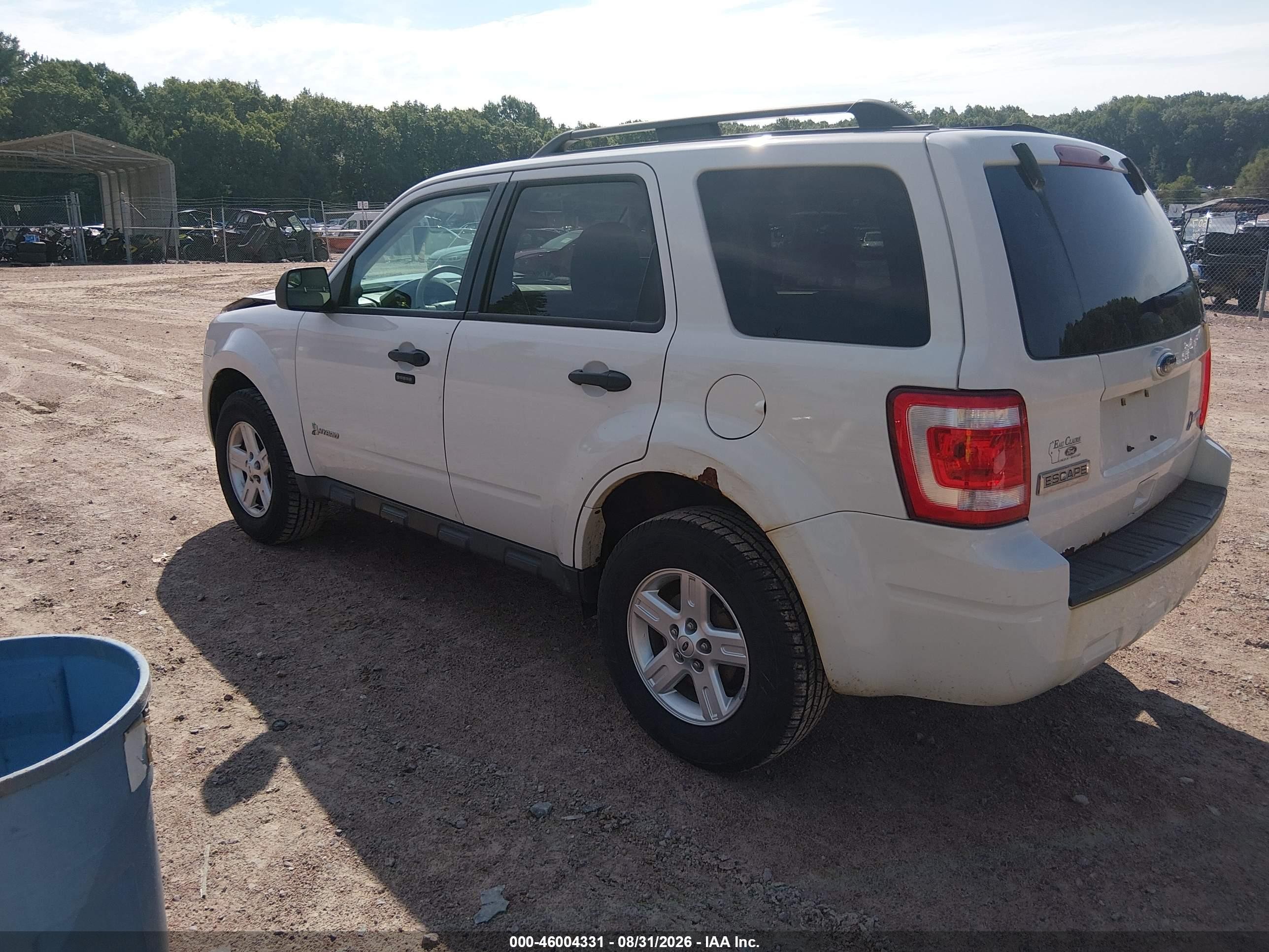 2011 Ford Escape Hybrid   Белый vin: 1FMCU4K31BKB64182