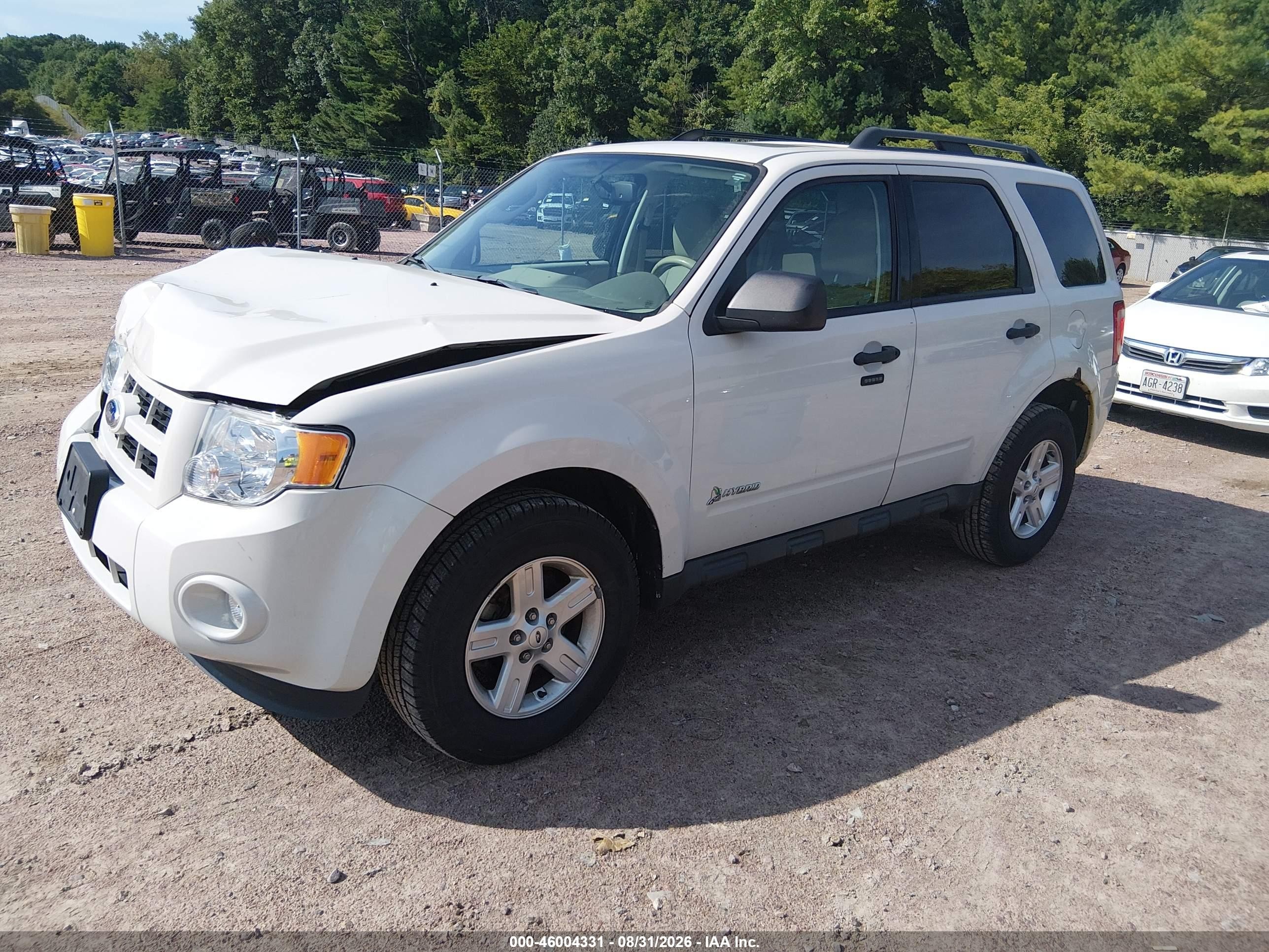 2011 Ford Escape Hybrid   Белый vin: 1FMCU4K31BKB64182
