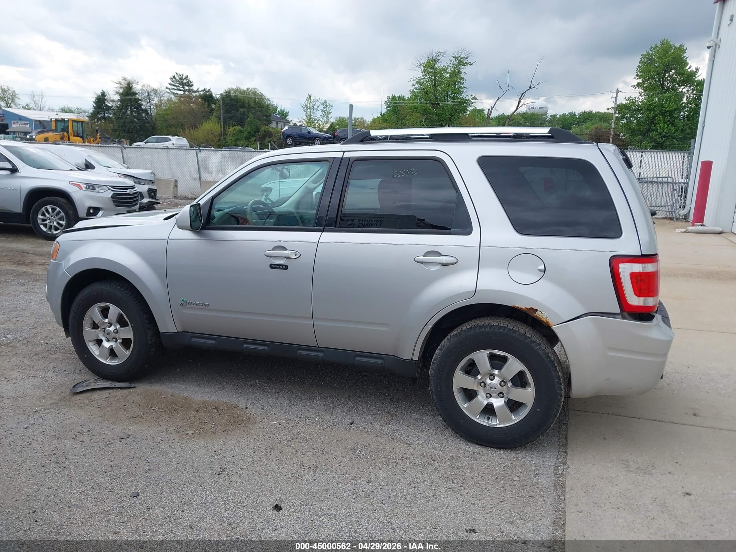 2012 Ford Escape Hybrid Limited Серебряный vin: 1FMCU4K31CKB11774