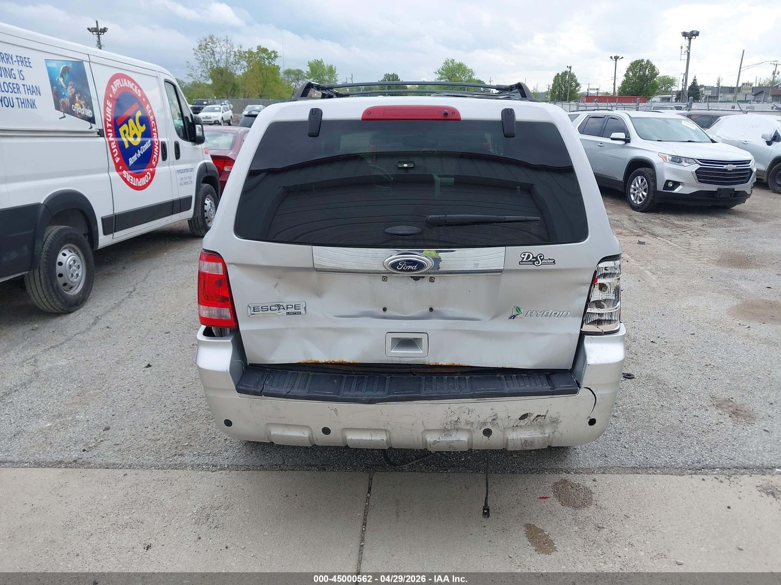 2012 Ford Escape Hybrid Limited Серебряный vin: 1FMCU4K31CKB11774