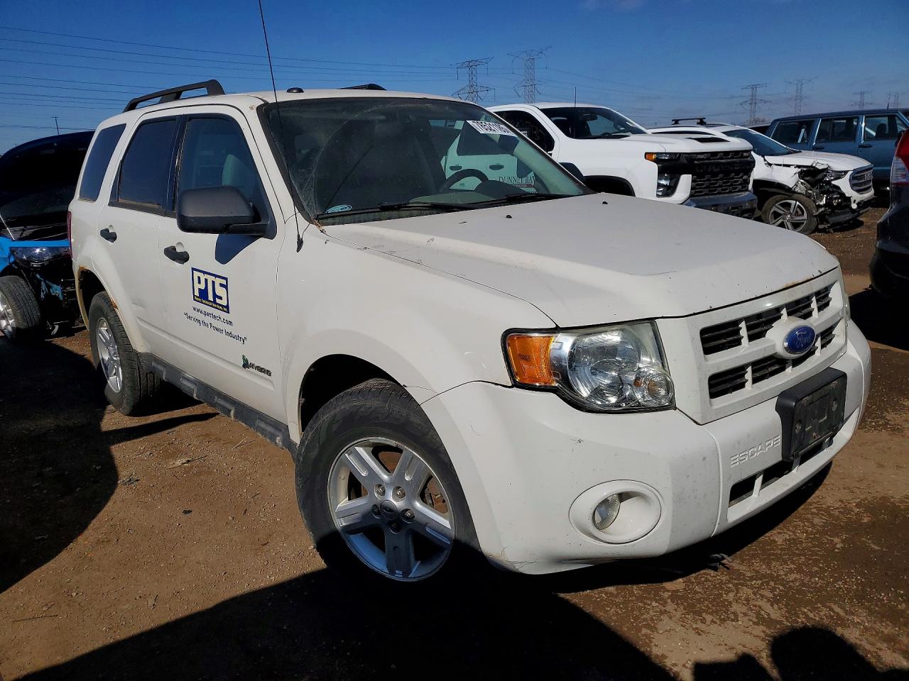 2011 Ford Escape Hybrid White vin: 1FMCU4K32BKC02812