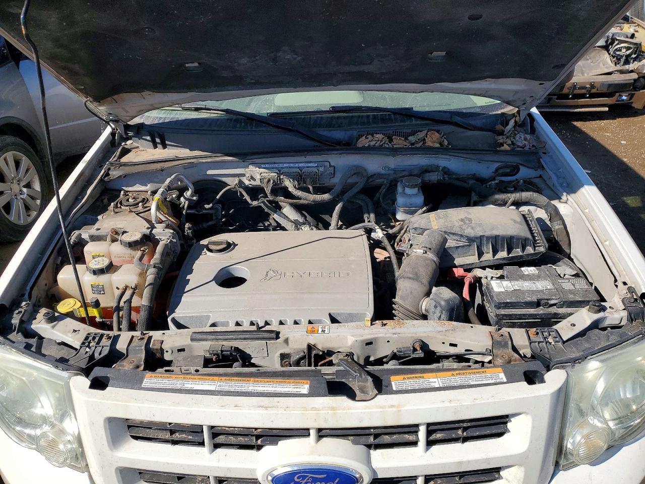 2011 Ford Escape Hybrid White vin: 1FMCU4K32BKC02812