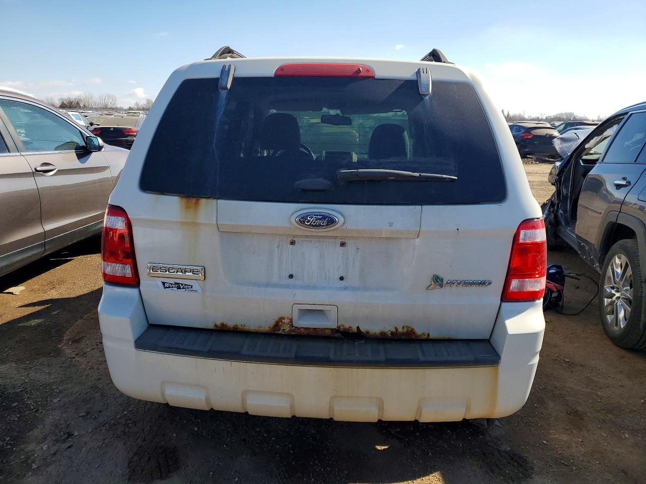 2011 Ford Escape Hybrid White vin: 1FMCU4K32BKC02812