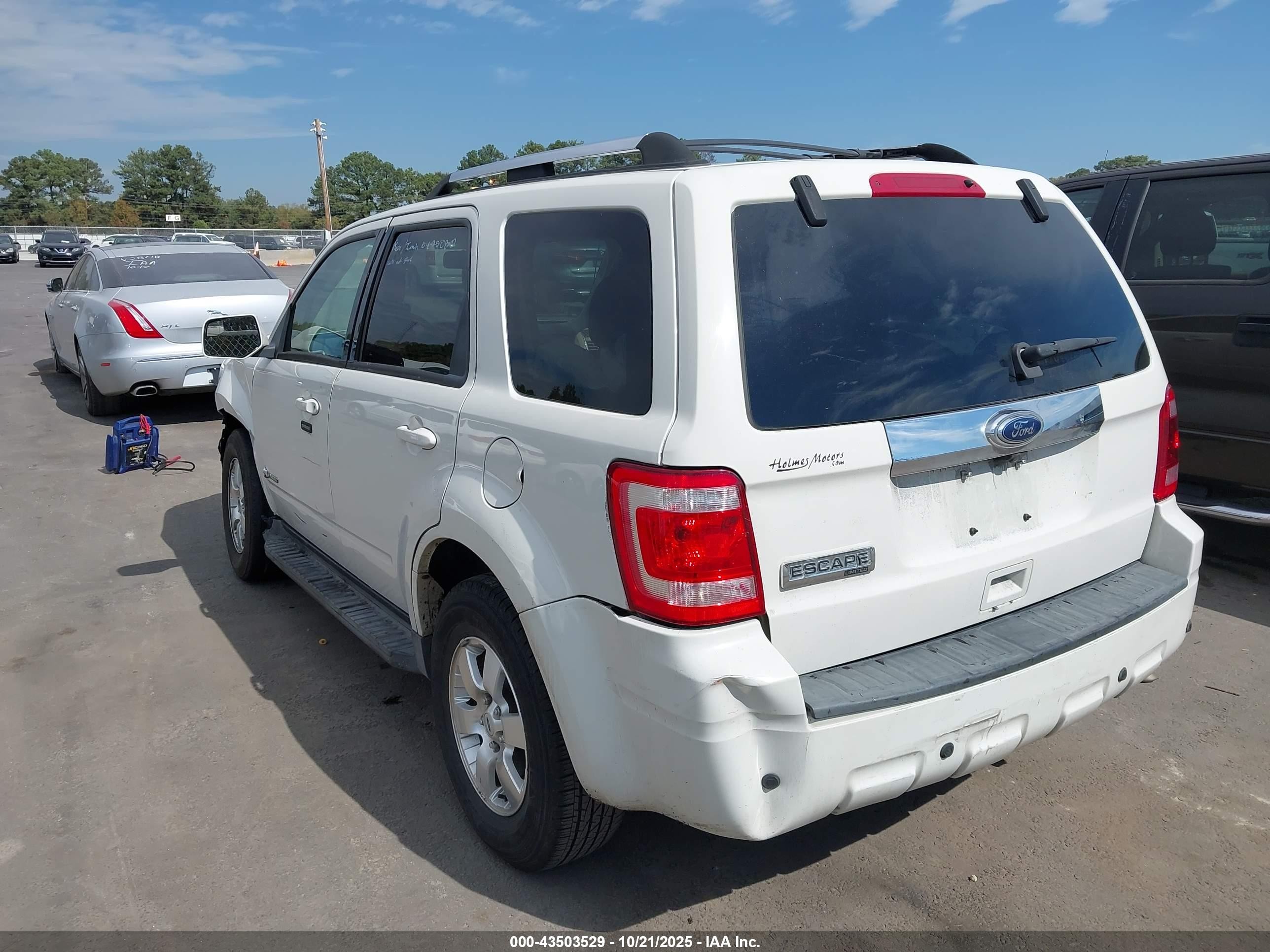 2010 Ford Escape Hybrid Limited Белый vin: 1FMCU4K35AKB07465