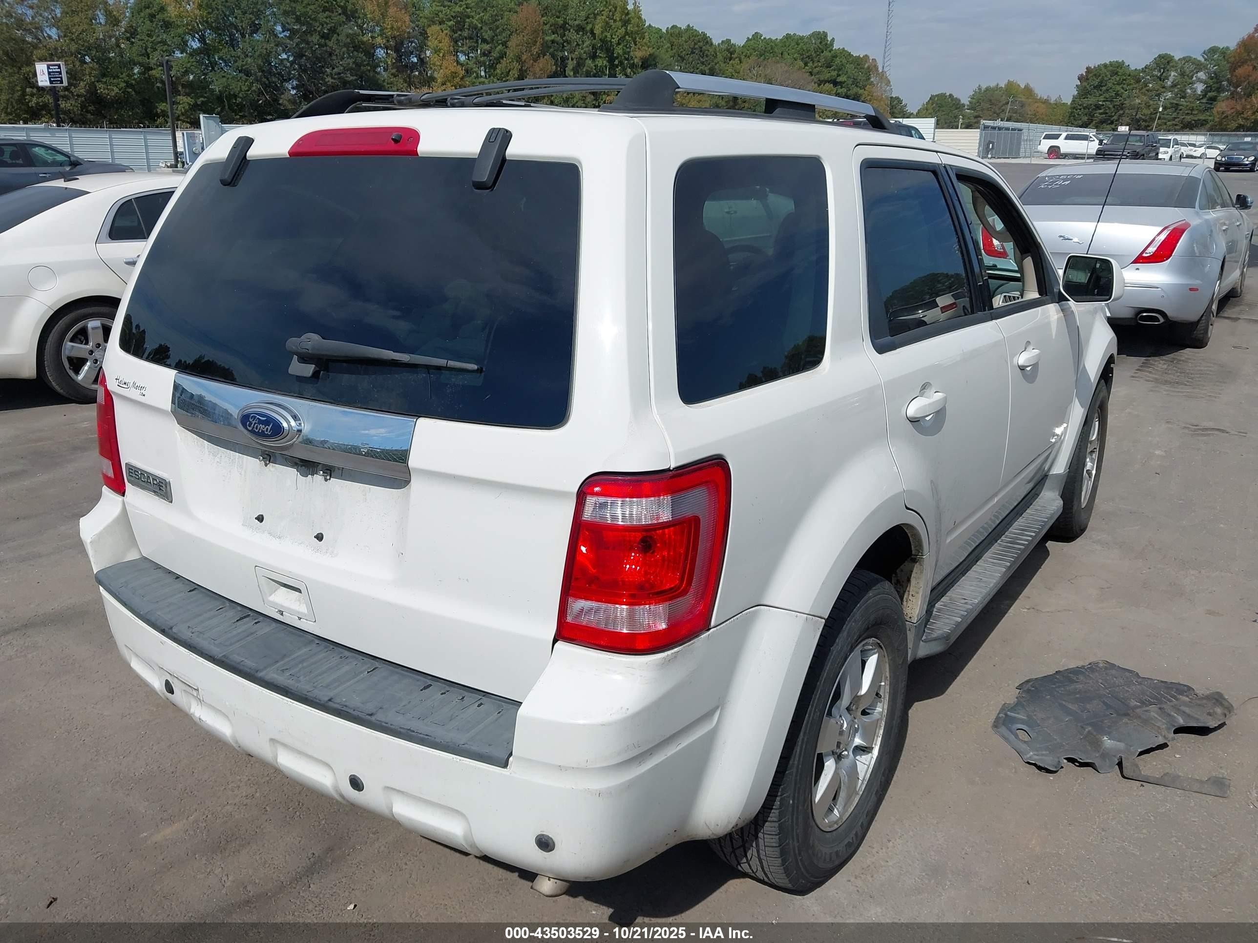 2010 Ford Escape Hybrid Limited Белый vin: 1FMCU4K35AKB07465