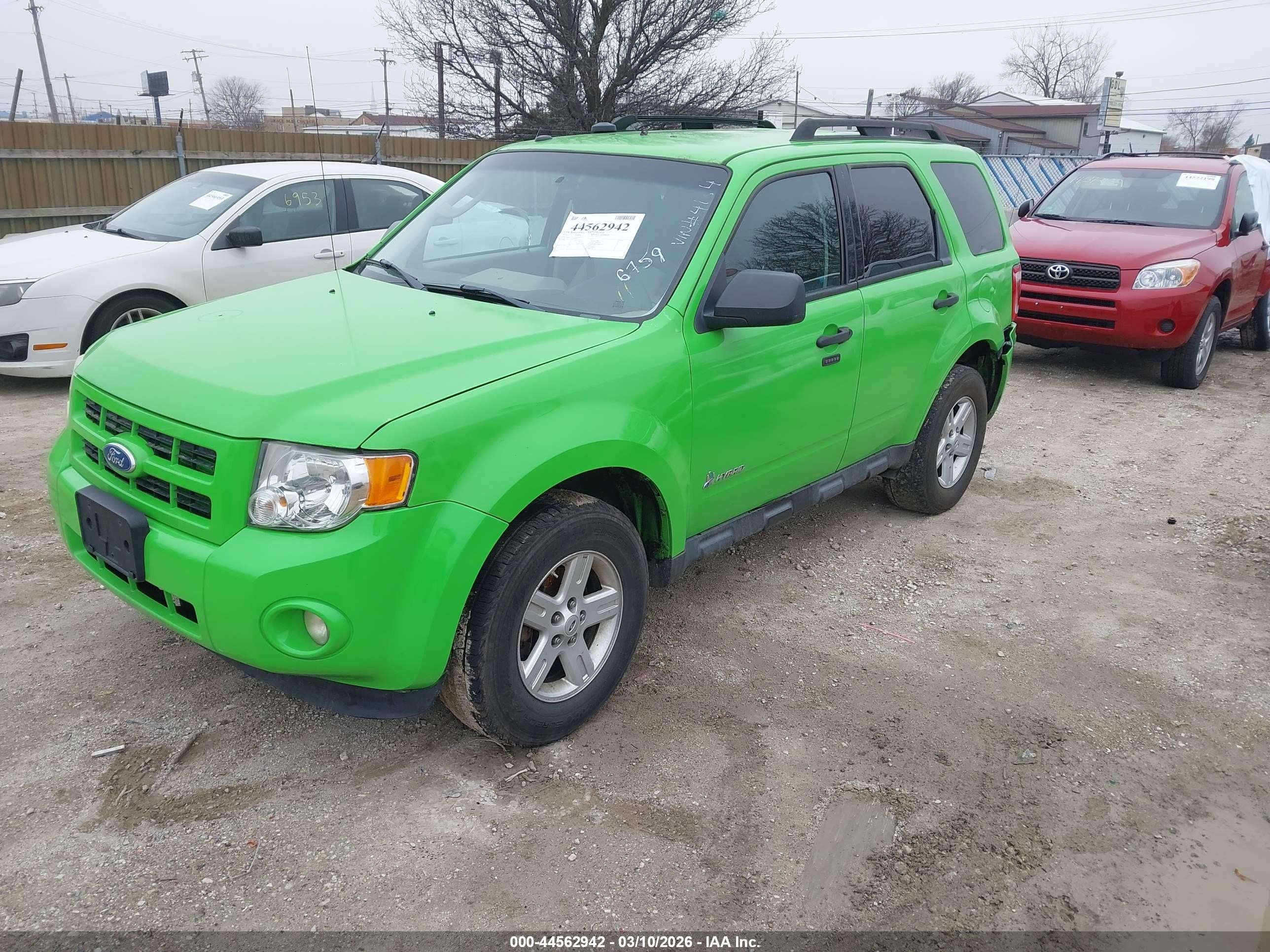 2011 Ford Escape Hybrid Green vin: 1FMCU4K35BKA94184