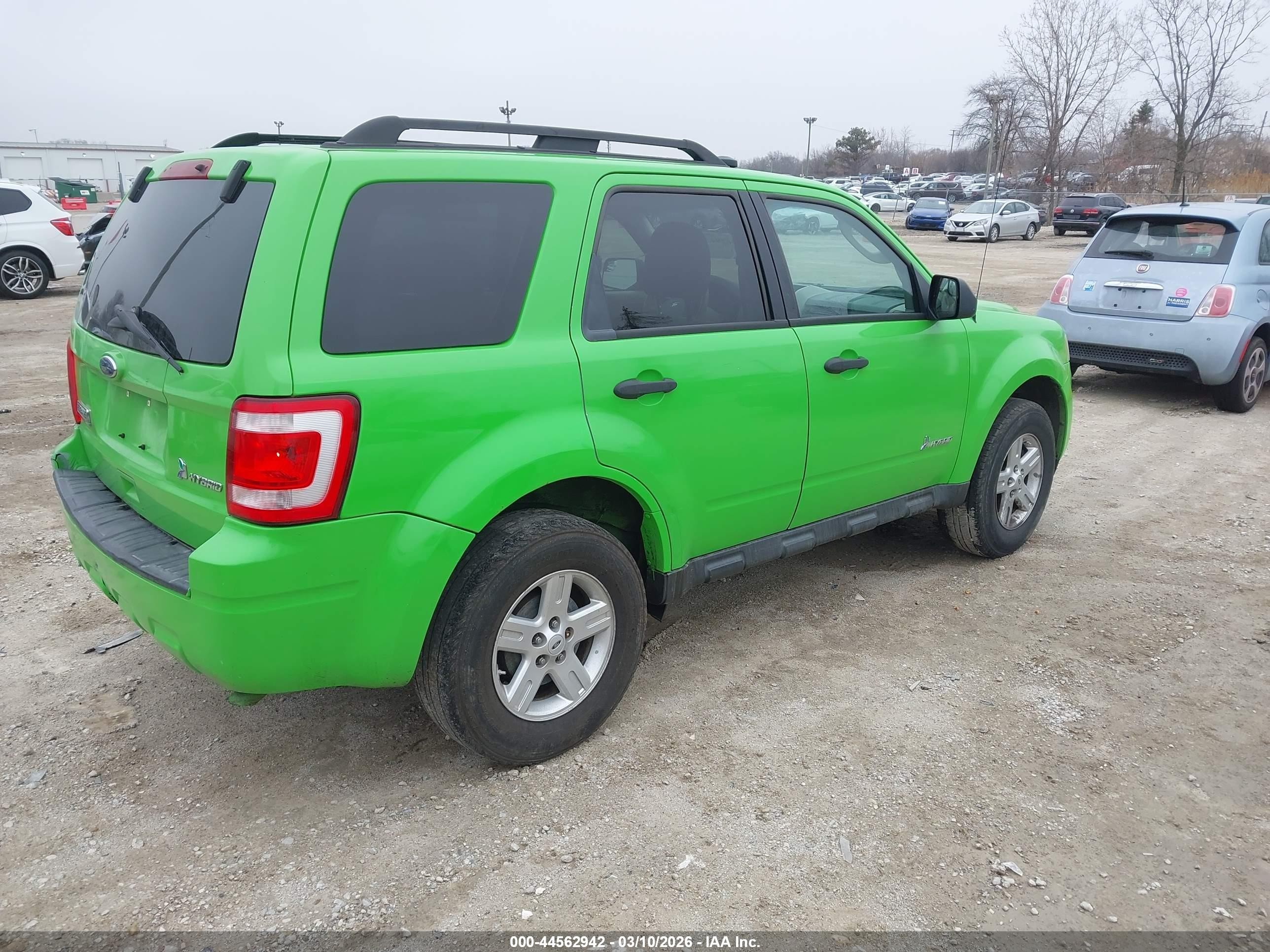 2011 Ford Escape Hybrid Green vin: 1FMCU4K35BKA94184