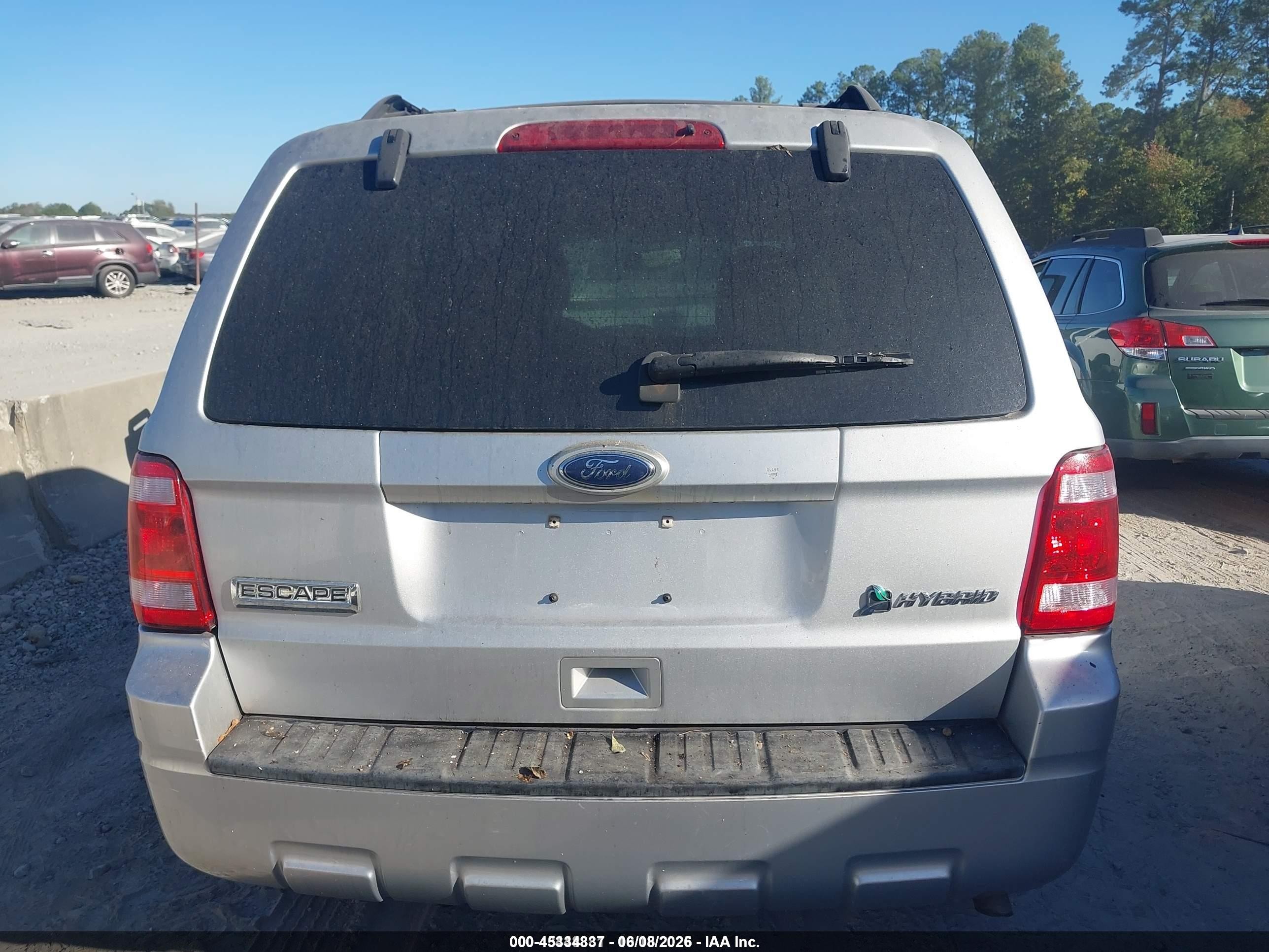 2010 Ford Escape Hybrid Limited Silver vin: 1FMCU4K36AKB55296