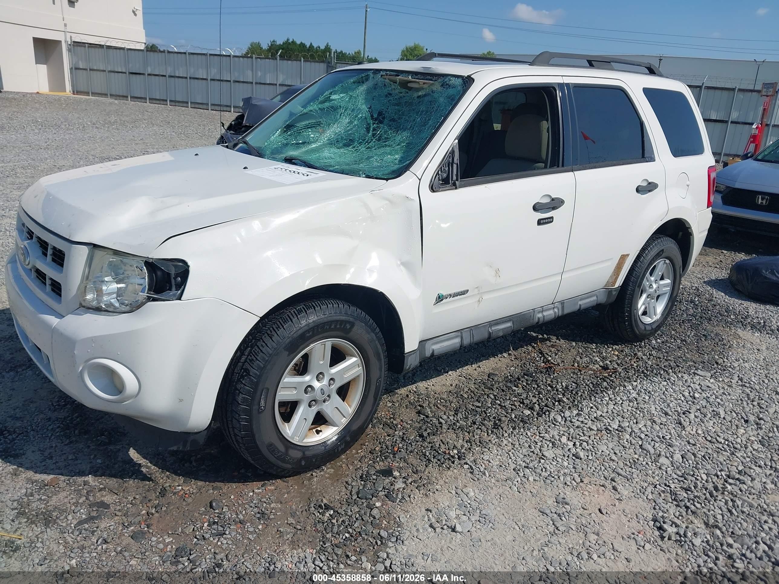2010 Ford Escape Hybrid Limited White vin: 1FMCU4K36AKC97180