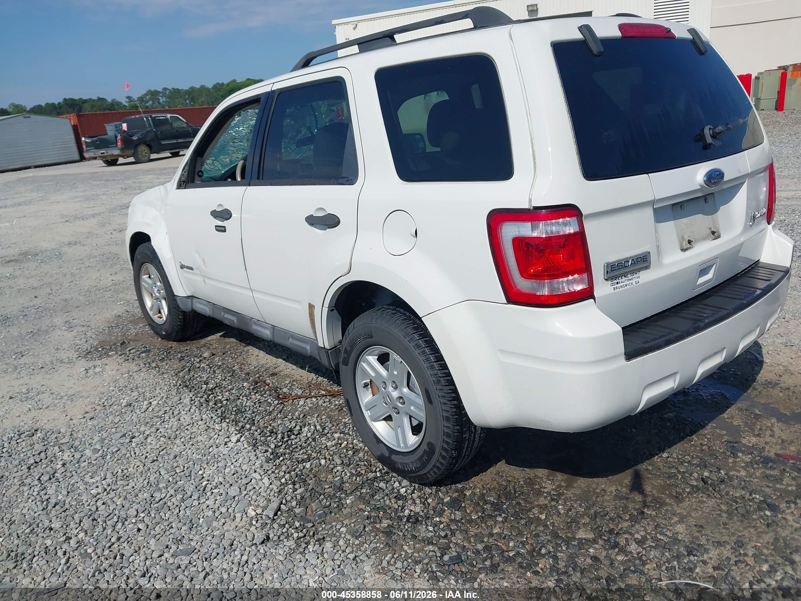 2010 Ford Escape Hybrid Limited White vin: 1FMCU4K36AKC97180
