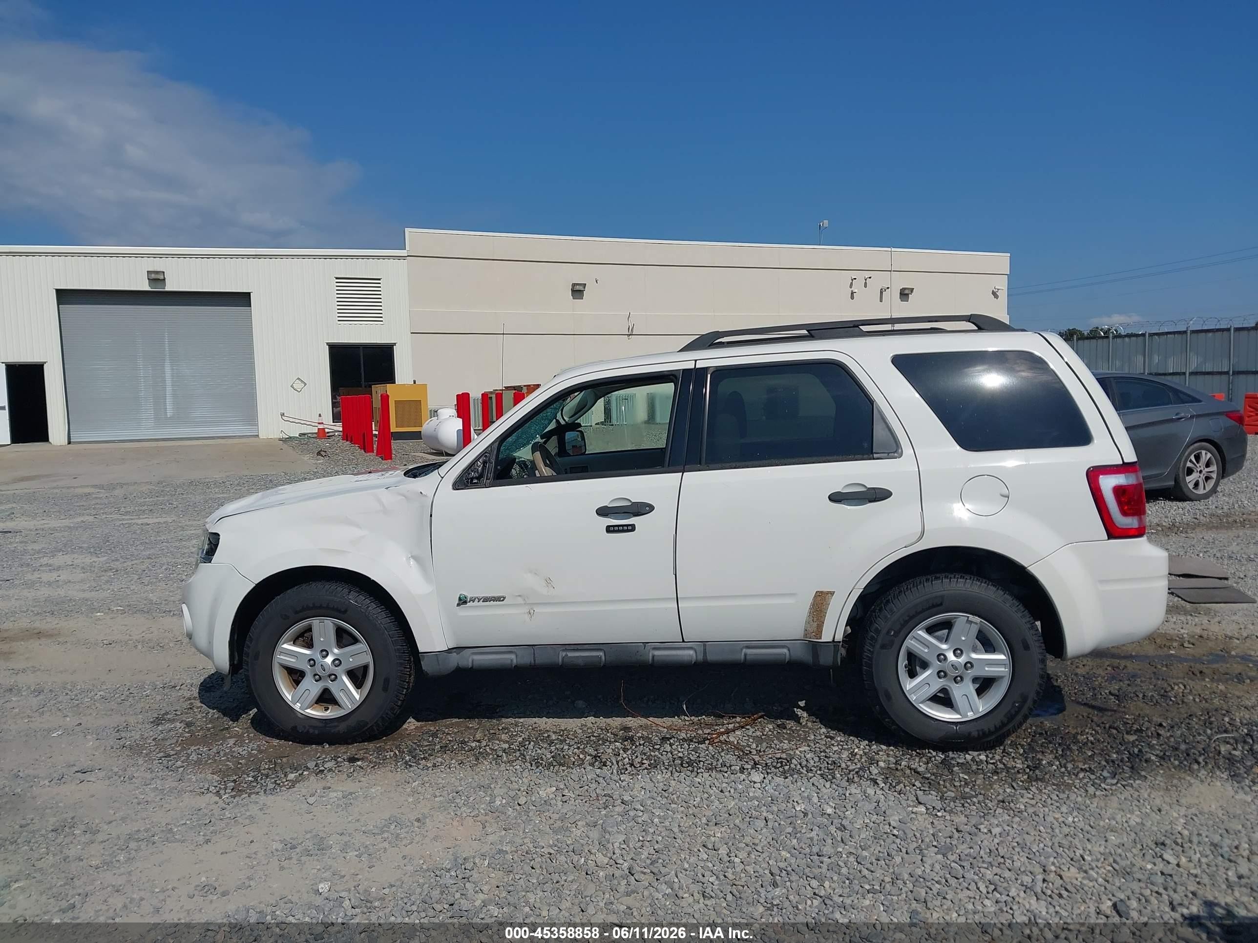 2010 Ford Escape Hybrid Limited White vin: 1FMCU4K36AKC97180