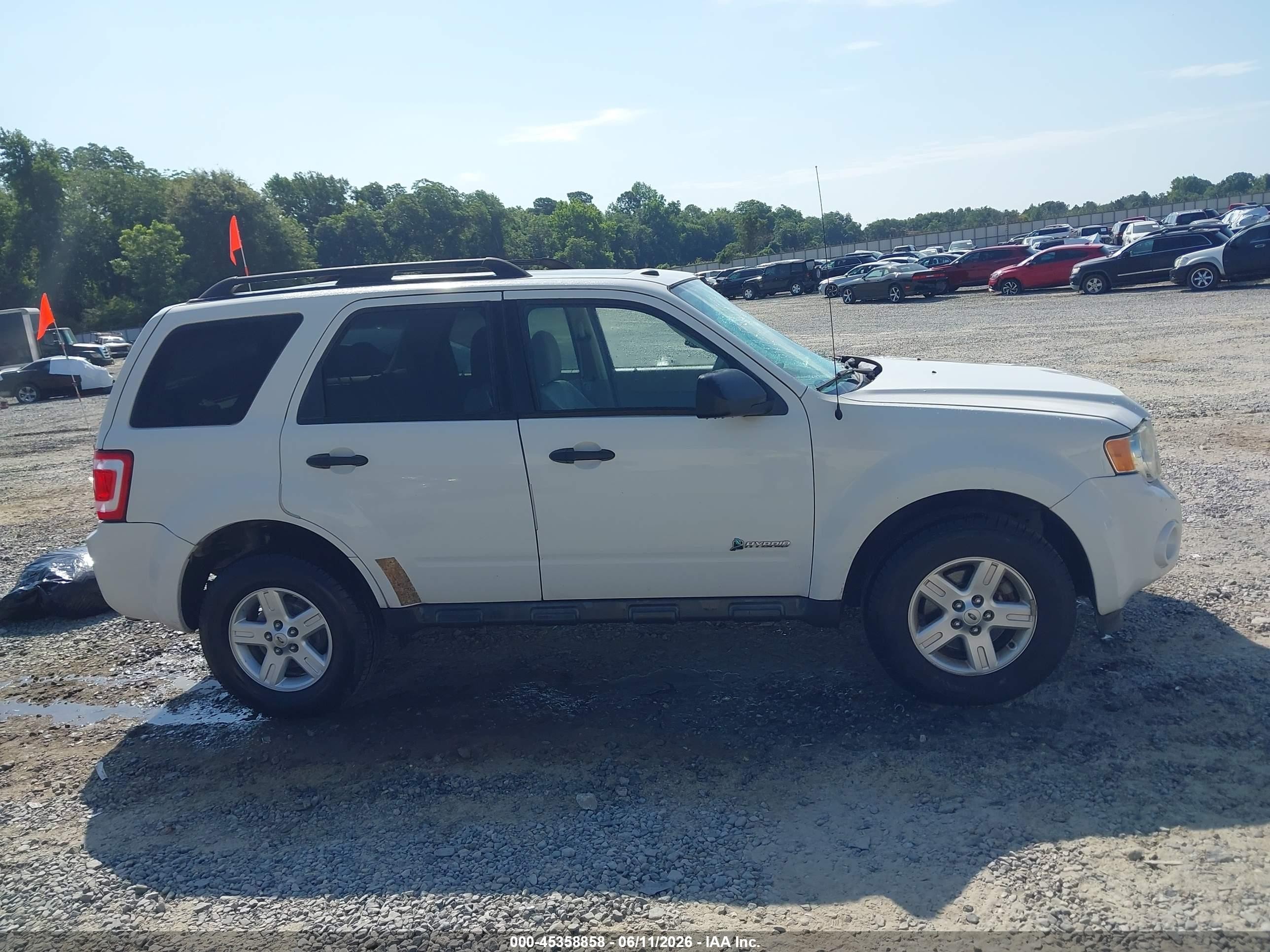 2010 Ford Escape Hybrid Limited White vin: 1FMCU4K36AKC97180