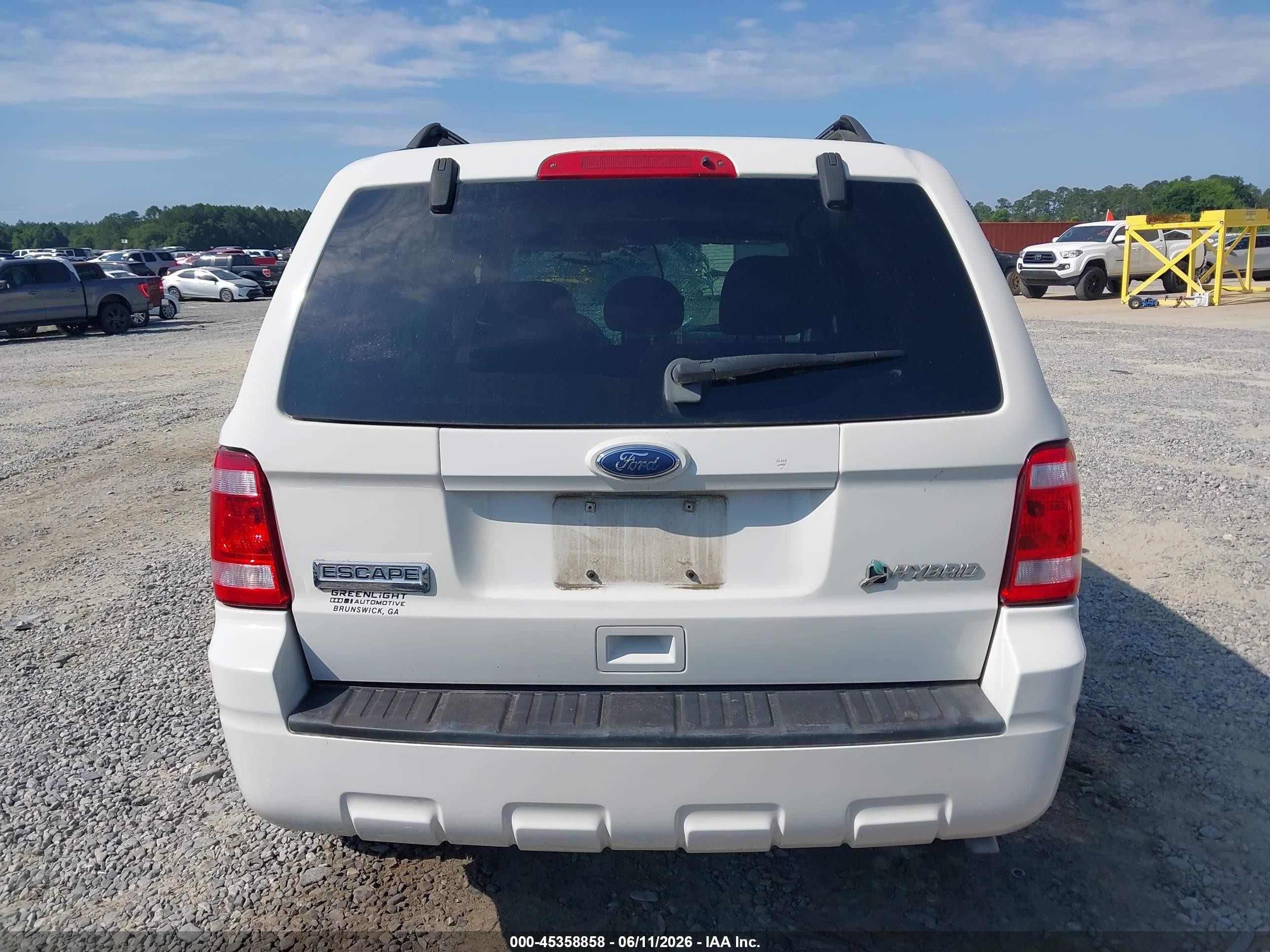 2010 Ford Escape Hybrid Limited White vin: 1FMCU4K36AKC97180